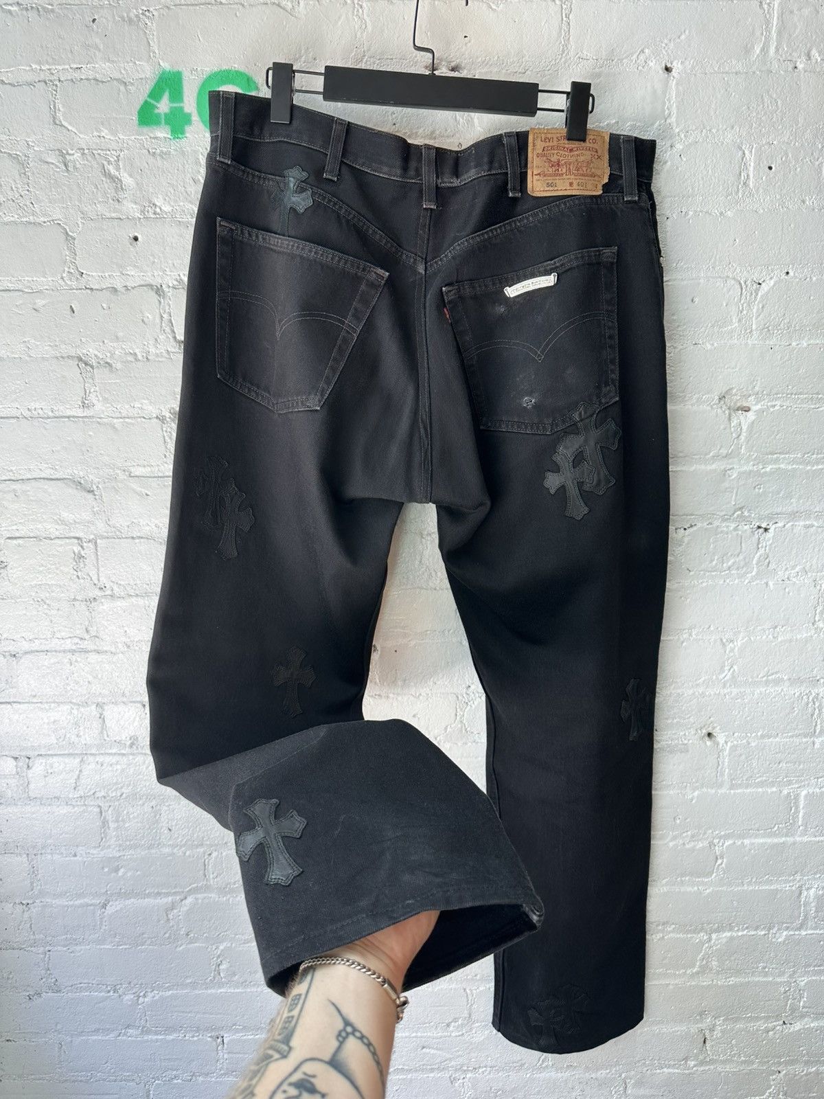 Chrome Hearts Faded Chrome Hearts Leather Cross Patch Levi’s Size US 36 / EU 52 - 6 Thumbnail