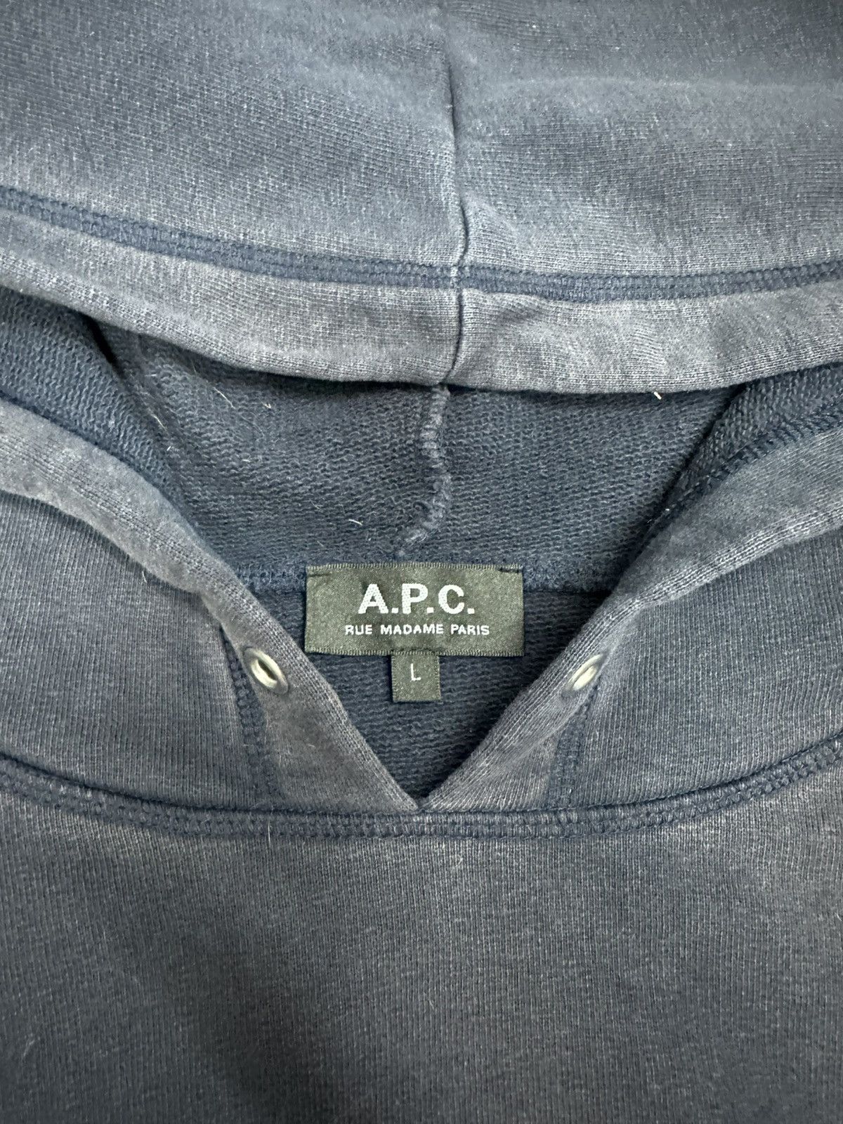 A.P.C. A.P.C Hoodie Spell Out Size US L / EU 52-54 / 3 - 4 Thumbnail