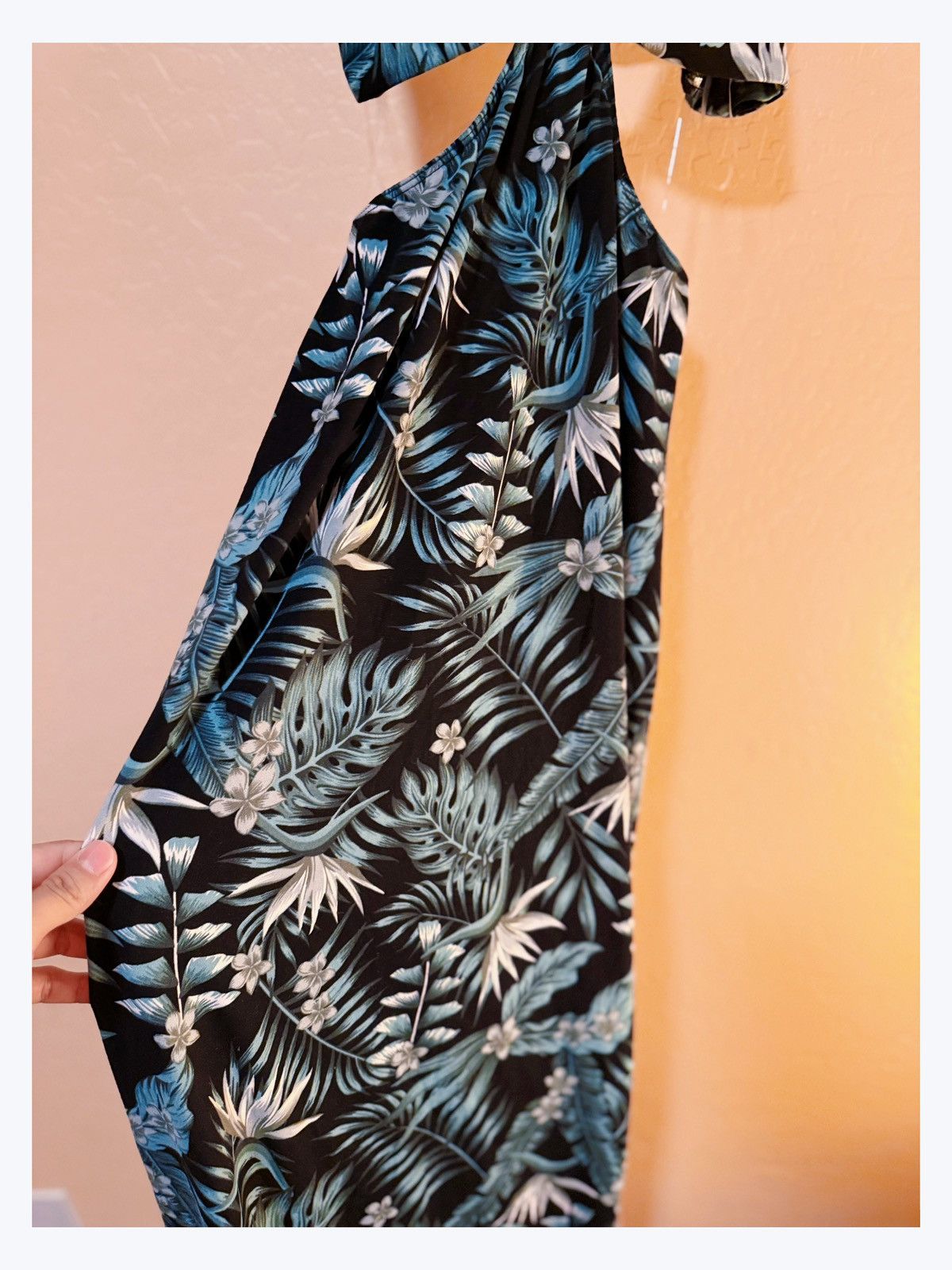 Other Liz & Sara Tropical Cutout Midi Dress – Leaf Print Size L / US 10 / IT 46 - 5 Thumbnail