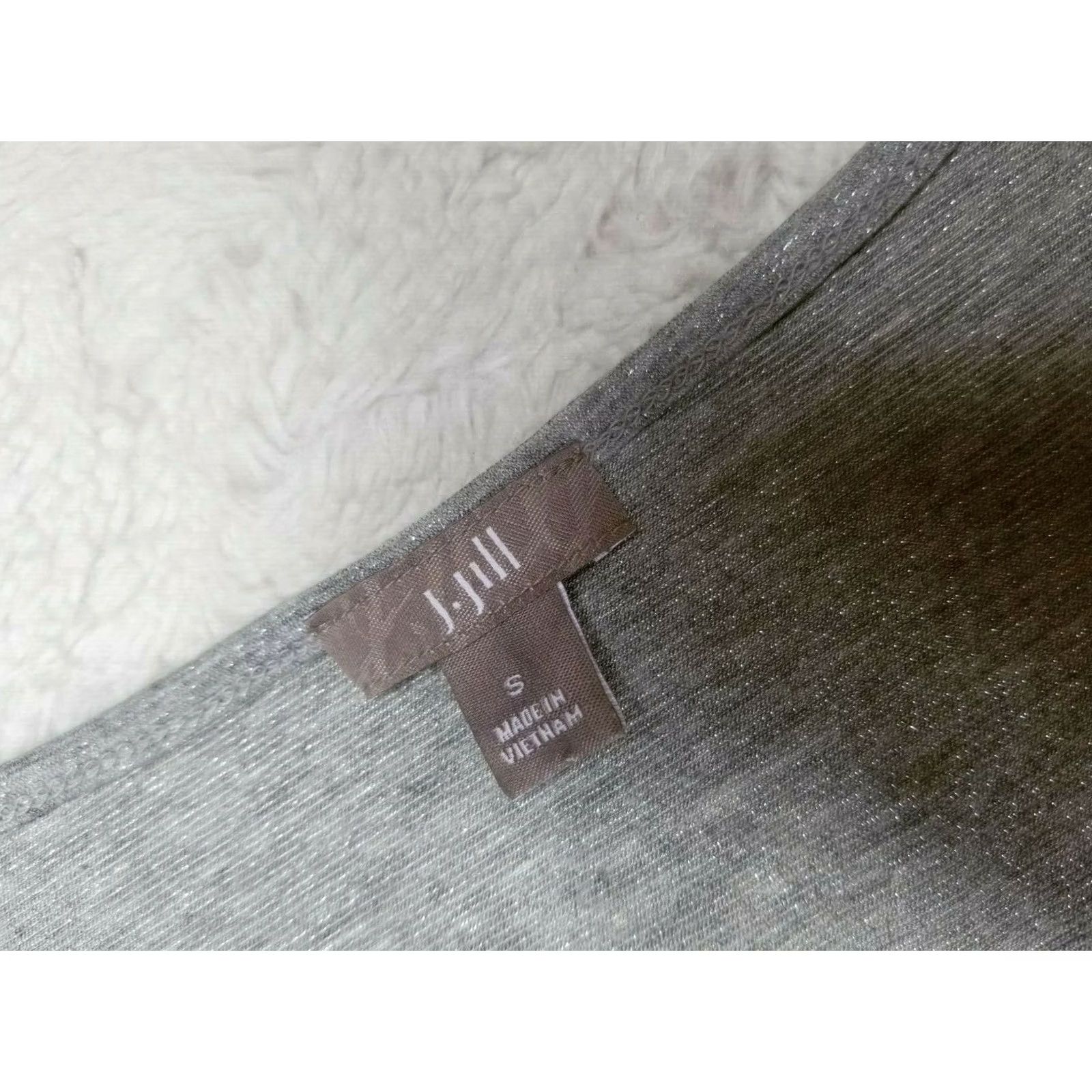 J. Jill J. Jill Women Tank Top Sleeveless Scoop Neck Metallic Gray Size S Regular Gray Metallic Sleeveless Camisole Casual Clothing Women Size S / US 4 / IT 40 - 3 Thumbnail