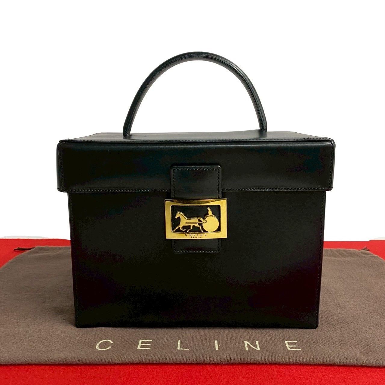 Celine Celine Celine Carriage Hardware Calf Leather Handbag Leather Vanity Bag Size ONE SIZE - 1 Thumbnail