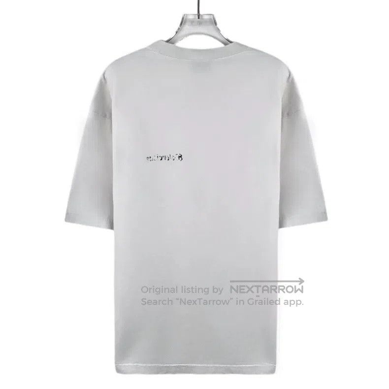 Balenciaga Balenciaga White Logo Letter Embroidered Cotton Crew Neck Size US XS / EU 42 / 0 - 2 Thumbnail