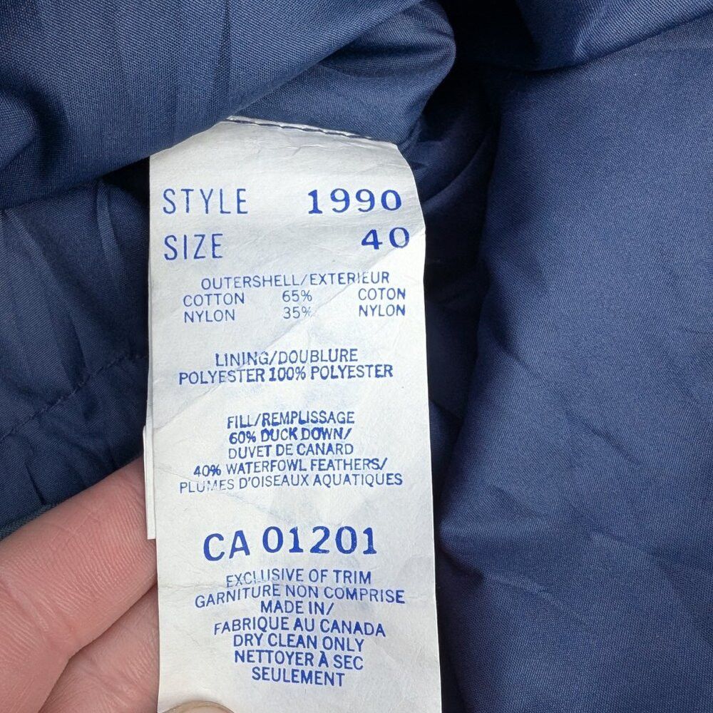 Other Vintage Snow Goose Parka Jacket Men 40 Blue Zip-Up Faux Fur Size US XXS / EU 40 - 6 Thumbnail