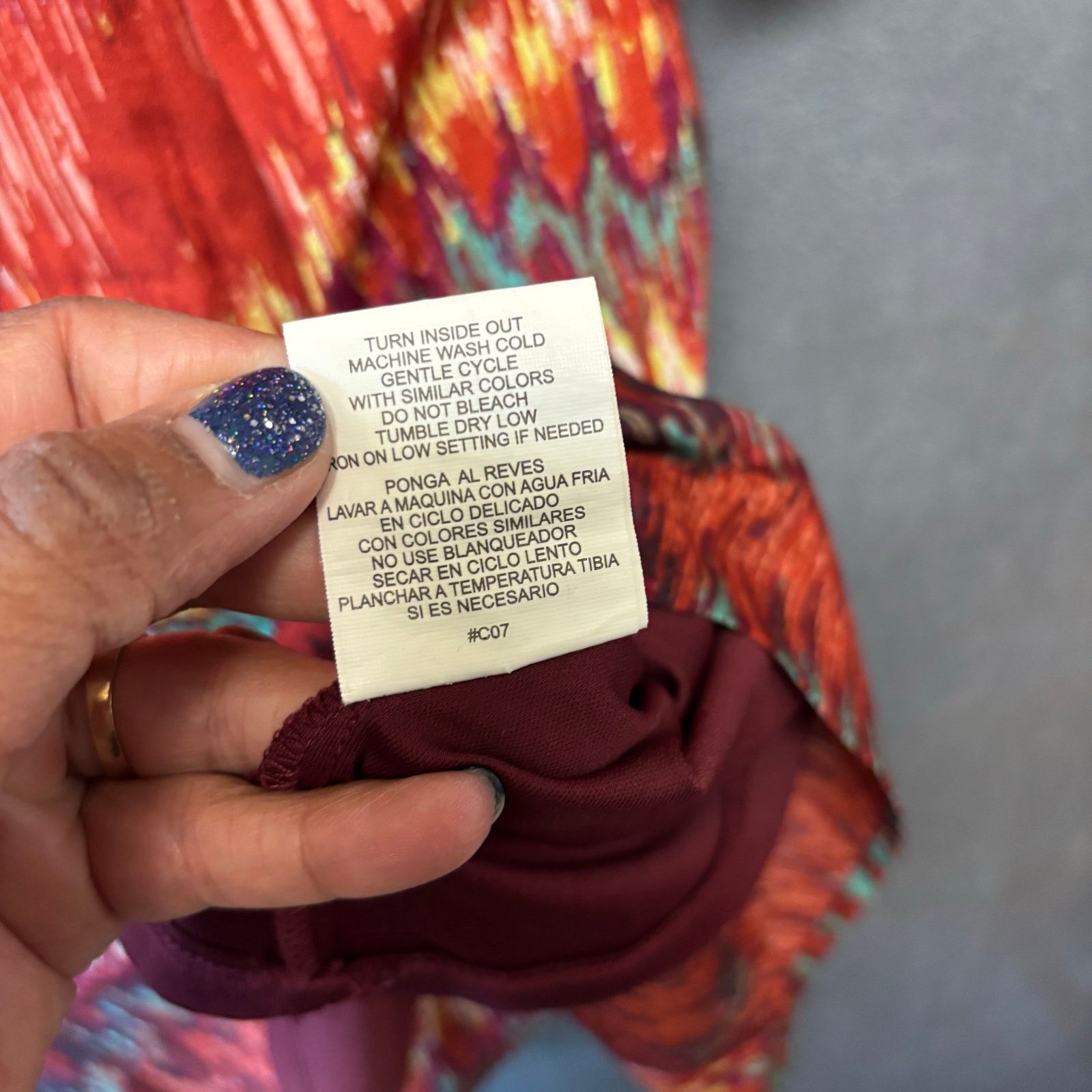 Other Lily Rose XL Multicolor Ikat Print Bow Back Dress Boho Size XL / US 12-14 / IT 48-50 - 4 Thumbnail