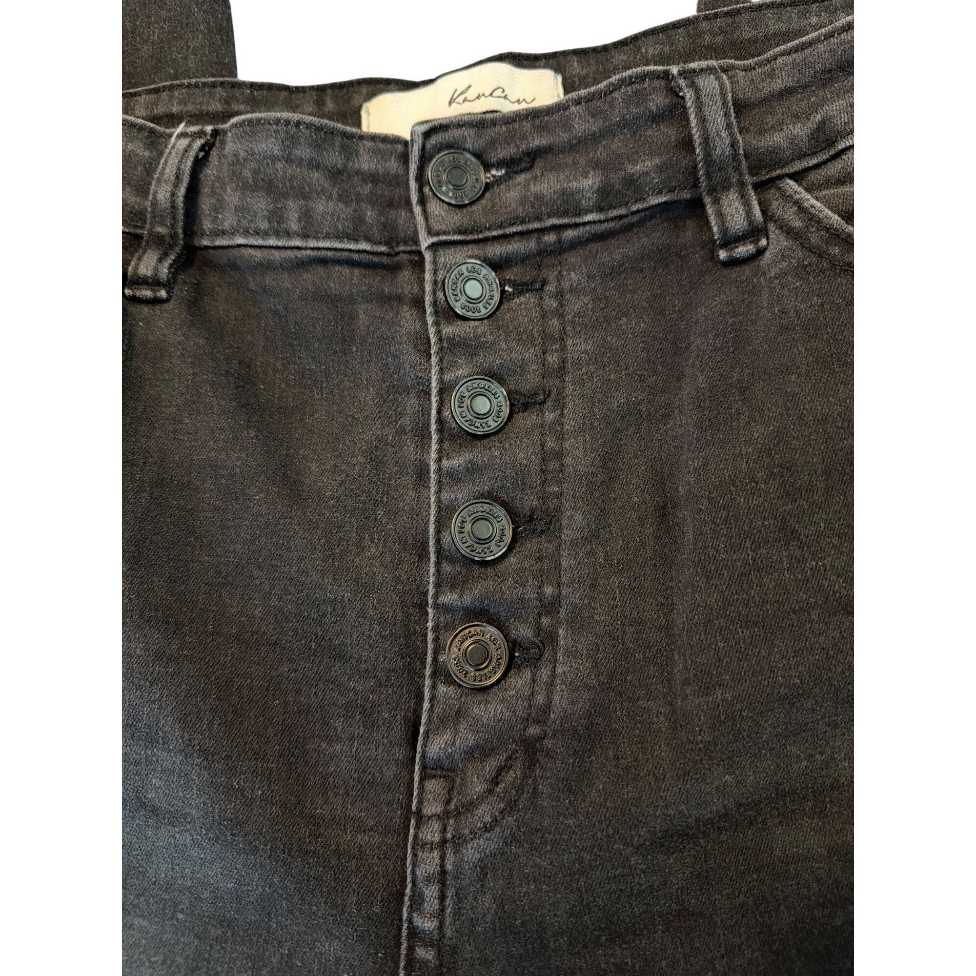 Other KanCan High Waist Distressed Black Skinny Jeans Exposed Butt Size 30" / US 8 / IT 44 - 4 Thumbnail