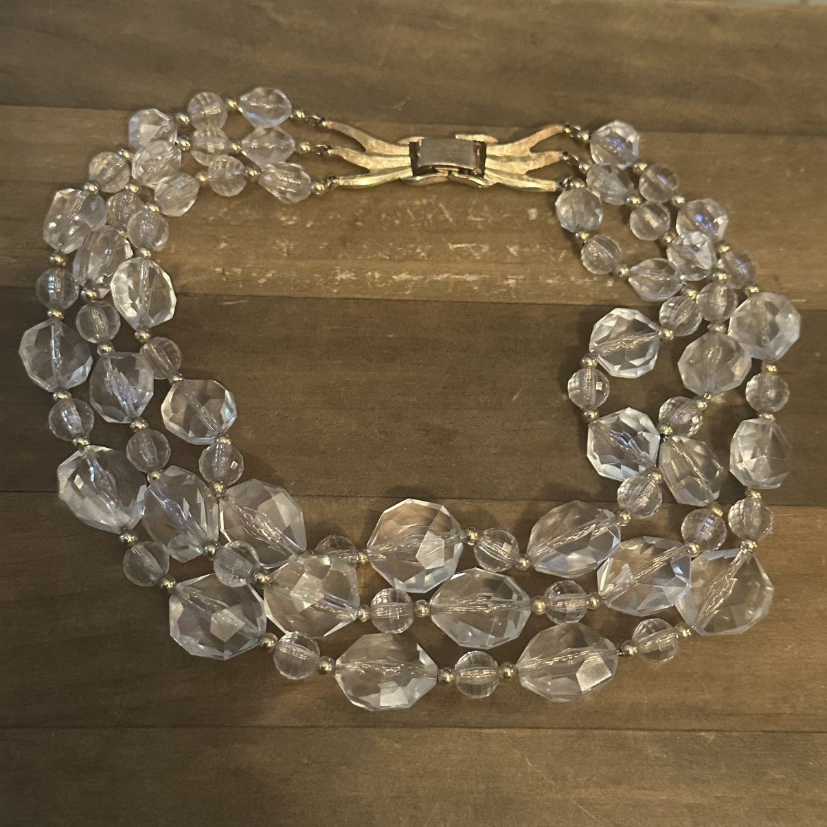Other × Vintage Vintage Napier layered clear faceted bead necklace Size ONE SIZE - 2 Thumbnail