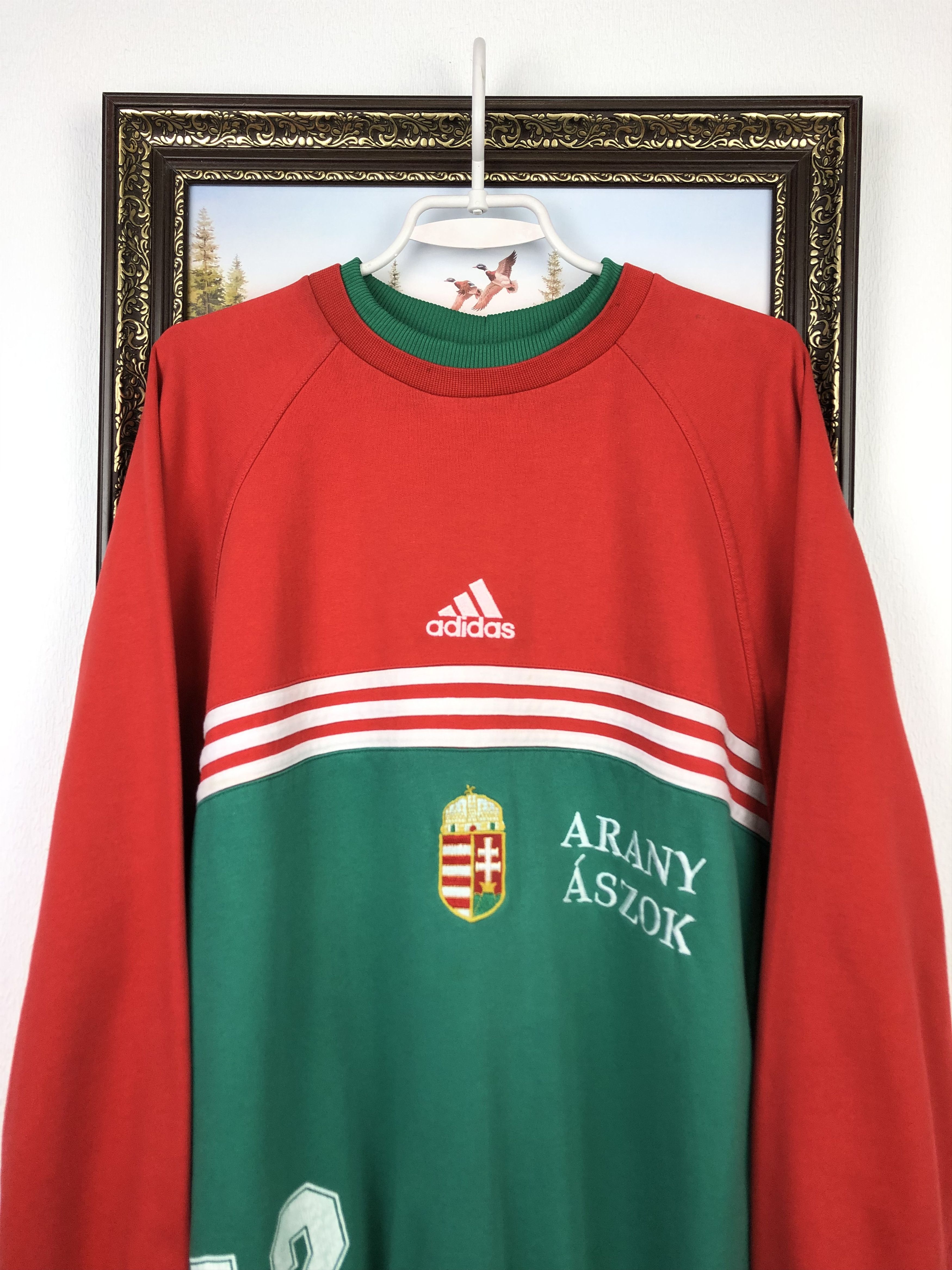 Adidas Vintage Adidas Hungary Sweatshirt Player Issue Soccer Size US L / EU 52-54 / 3 - 2 Thumbnail