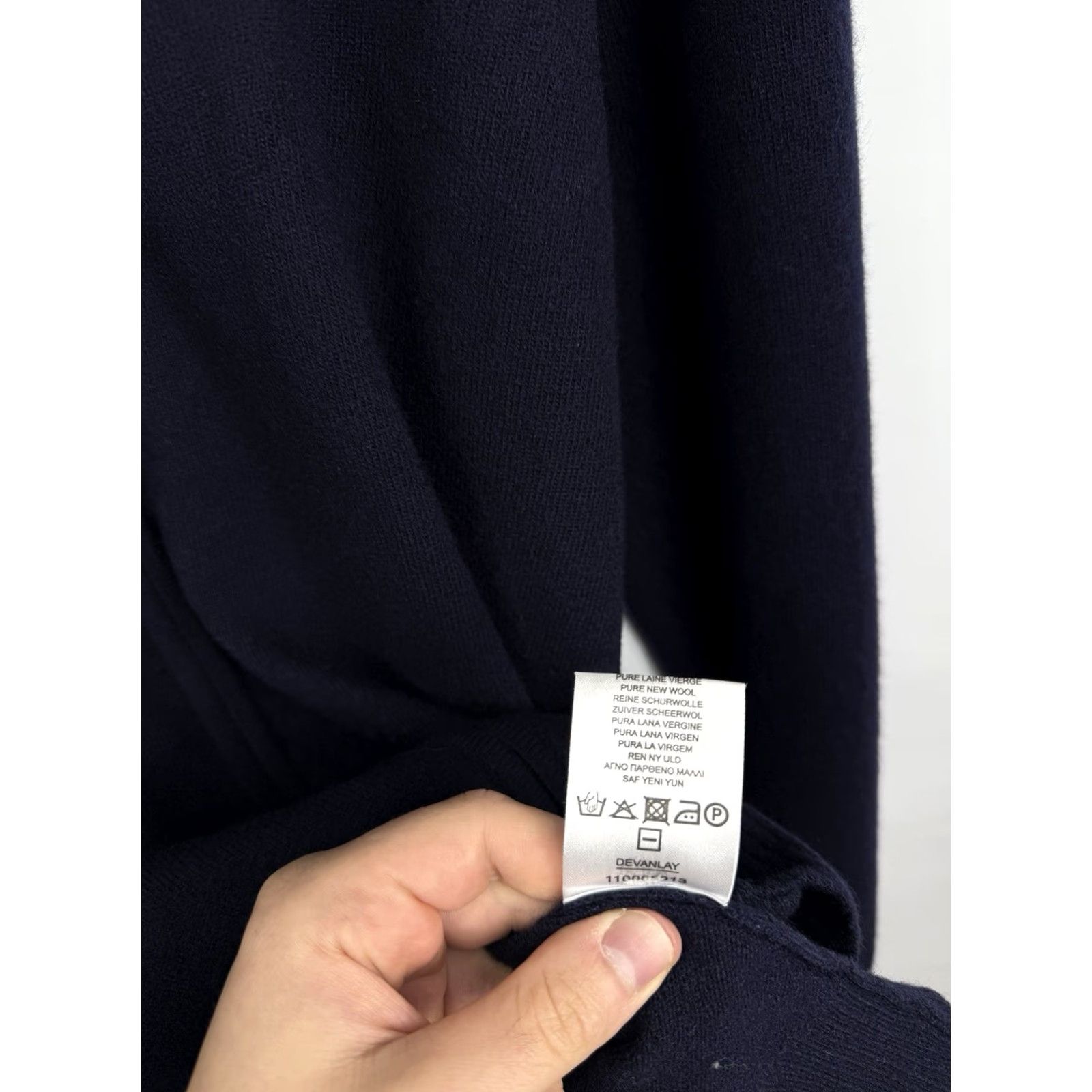 Lacoste VINTAGE Lacoste Wool Sweater Pullover 90s Made in France Woolmark Blue Mens XL Size US XL / EU 56 / 4 - 7 Thumbnail