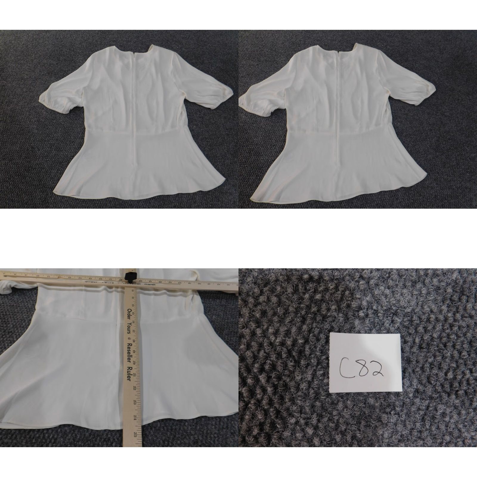 White House Black Market White House Black Market top Blouse Womens XS? 8 White Polyester Casual Pullover Round Neck Short Sleeve Solid Stretch Machine Washable Size M / US 6-8 / IT 42-44 - 8 Thumbnail