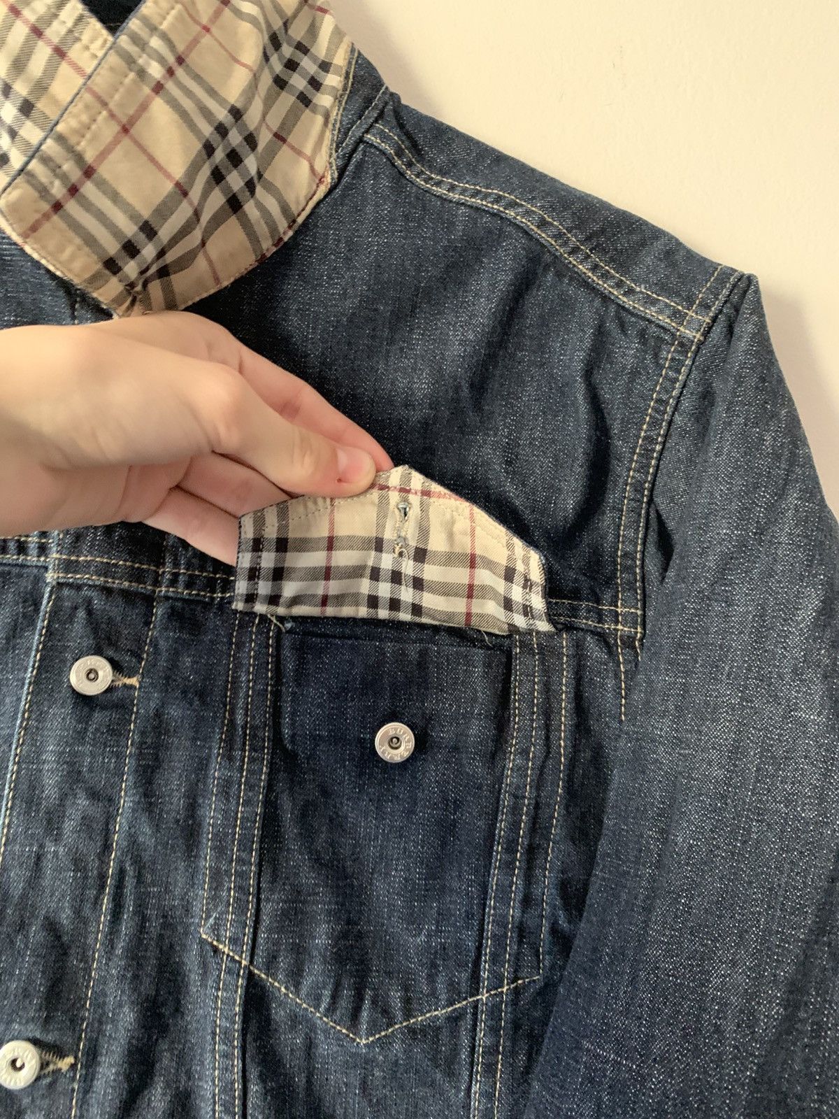Burberry 🔥VINTAGE BURBERRY DENIM JACKET Size M / US 6-8 / IT 42-44 - 8 Thumbnail
