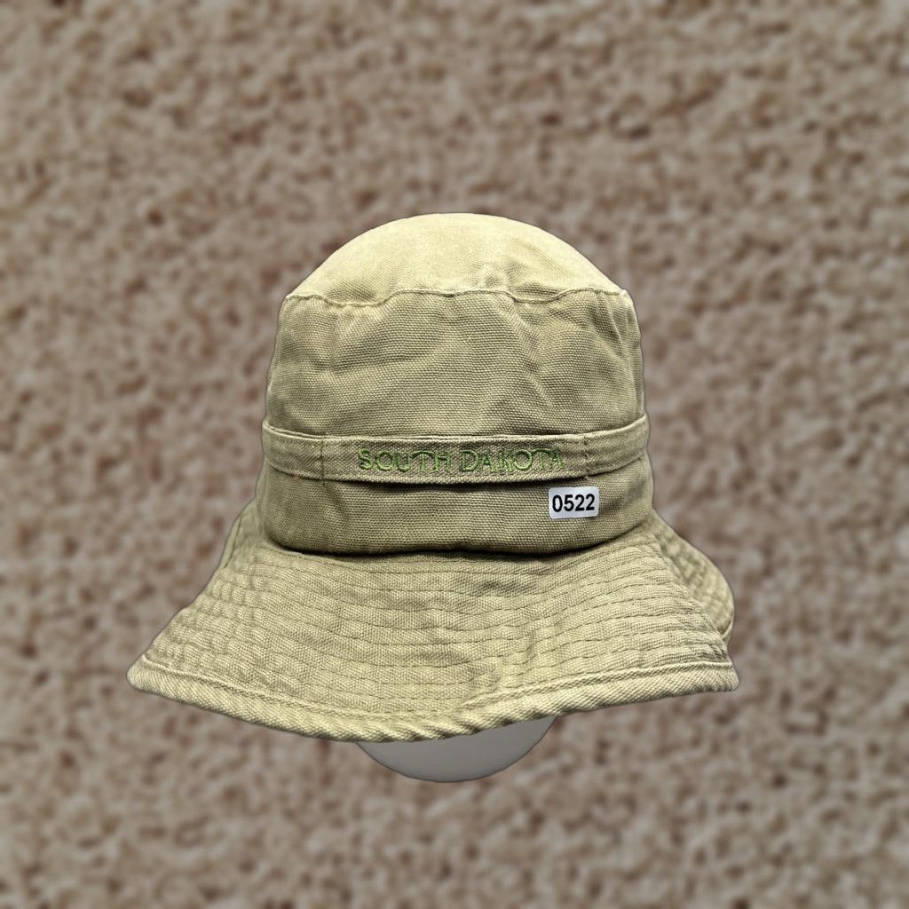 Vintage South Dakota Hat Bucket Mens Large Green Cotton Wide Brim Outdoor Size ONE SIZE - 1 Thumbnail