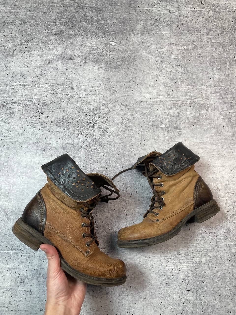 A.S.98 Vintage Airstep AS98 Biker Ankle Leather Boots Y2K Size US 7 / IT 37 - 1 Thumbnail