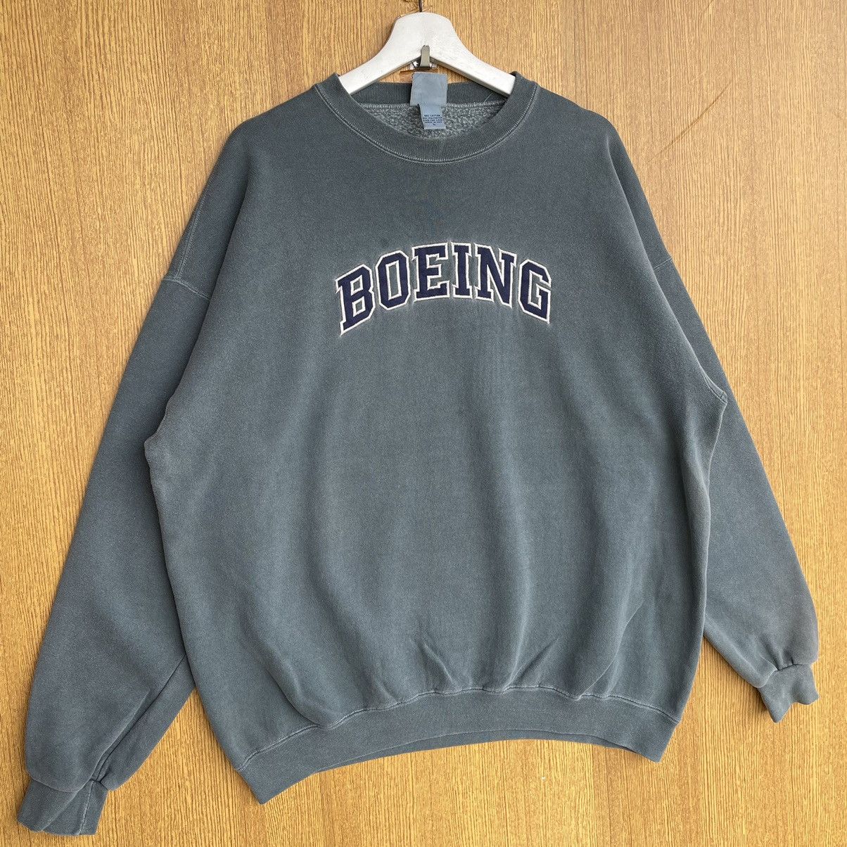 Vintage Vintage Boeing Jets Embroidered Spellout Sweatshirt Size US L / EU 52-54 / 3 - 2 Thumbnail