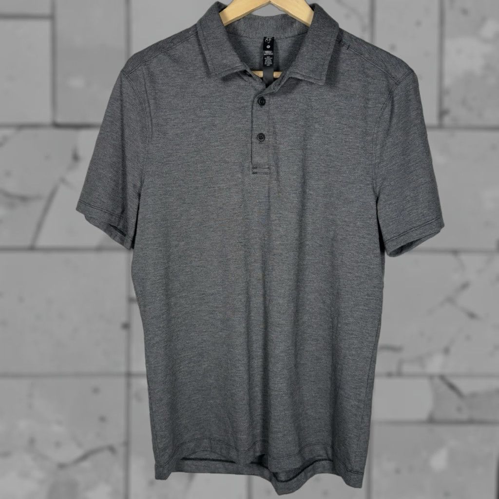 Lululemon Lululemon Athletic Polo Shirt Mens Size M Gray Polyester Blend Size US M / EU 48-50 / 2 - 1 Thumbnail