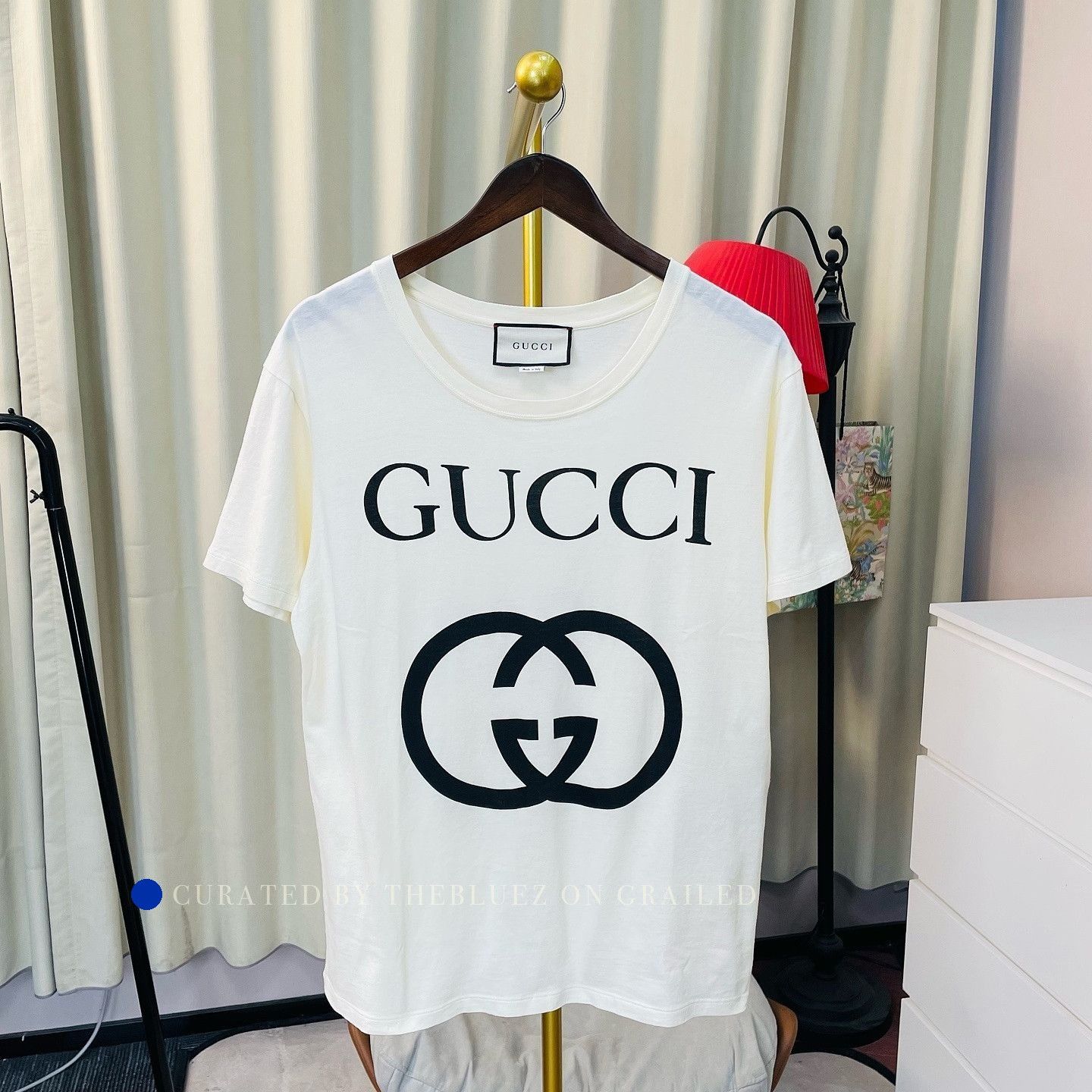 Gucci Interlocking G Graphic Tee in White Size US XS / EU 42 / 0 - 1 Thumbnail
