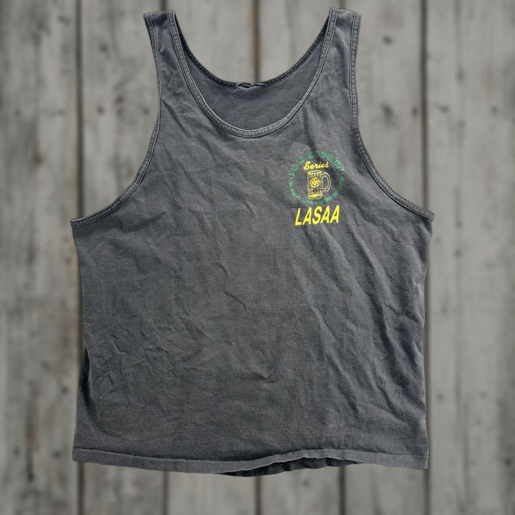 Other VINTAGE LASAA 10K Mug Run Series Tank Shirt Mens Large Black Sleeveless Graphic Print Beer Sports Mens Size US L / EU 52-54 / 3 - 1 Thumbnail