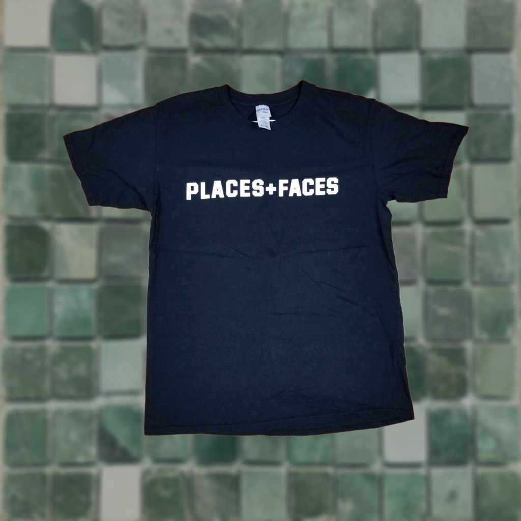 Places + Faces Places + Faces Logo Print Black Cotton T-Shirt Sz Medium But Fit Like Small Men T-Shirt Vintage Logo Size US S / EU 44-46 / 1 - 1 Thumbnail