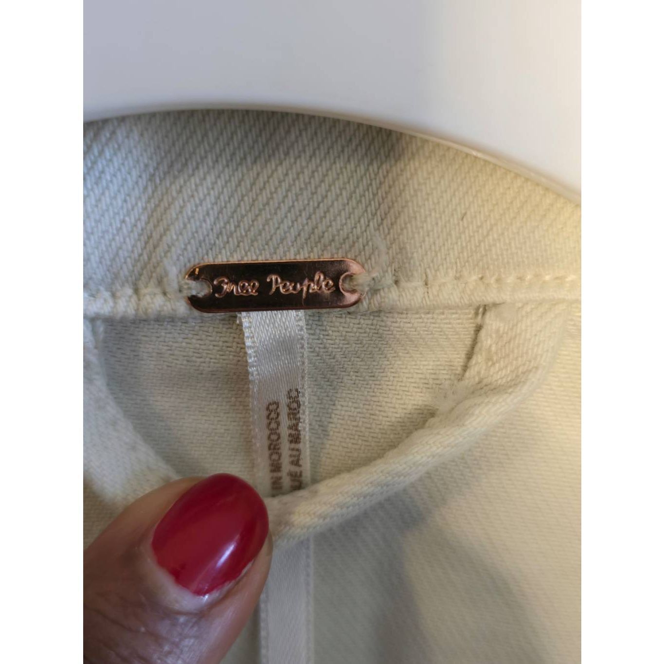 Free People Free People We The Free Denim Jacket XS Beige Off-White Butt Size XS / US 0-2 / IT 36-38 - 3 Thumbnail