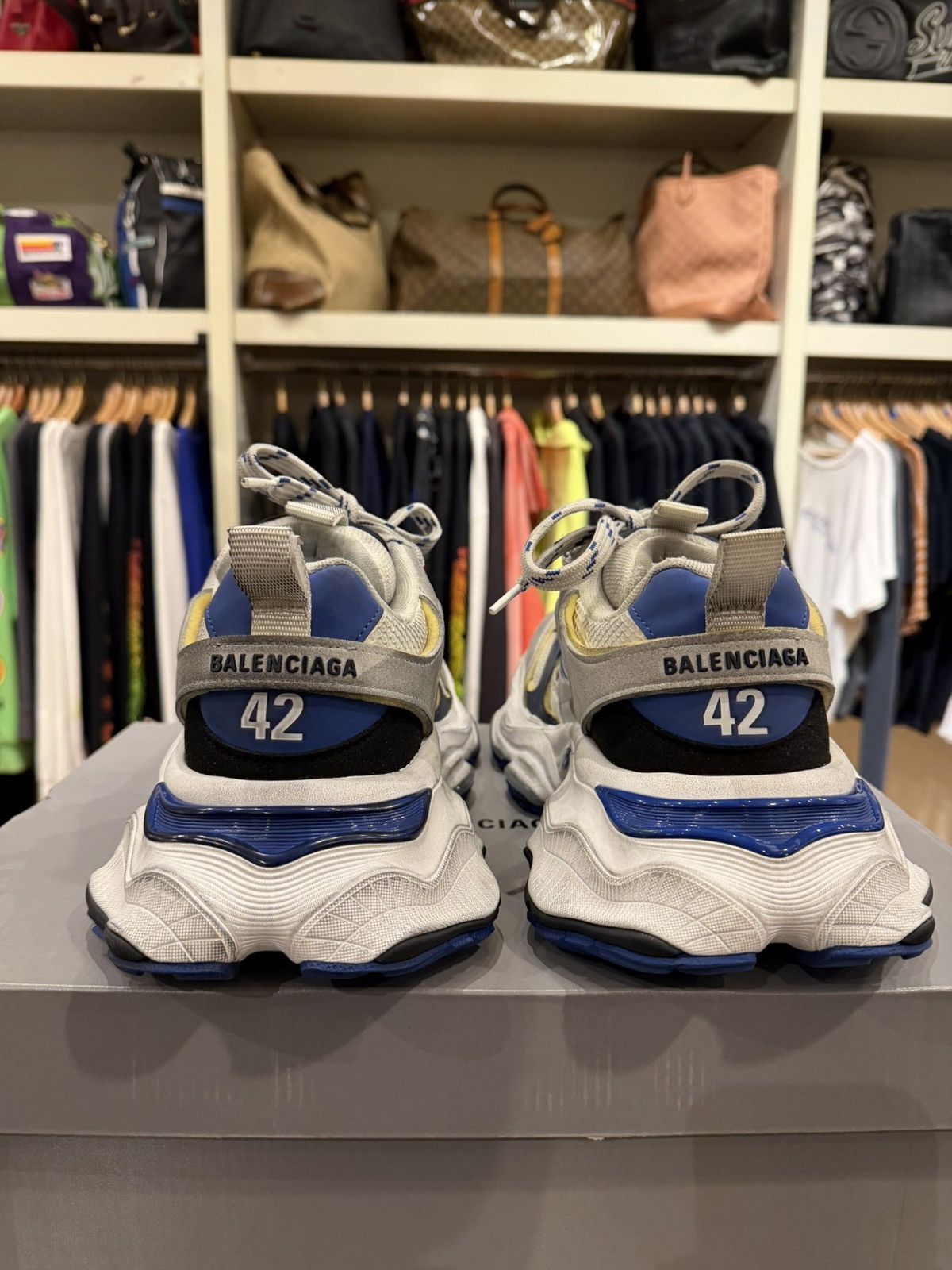 Balenciaga Balenciaga Cargo Sneakers - Blue/Grey Size US 9 / EU 42 - 3 Thumbnail