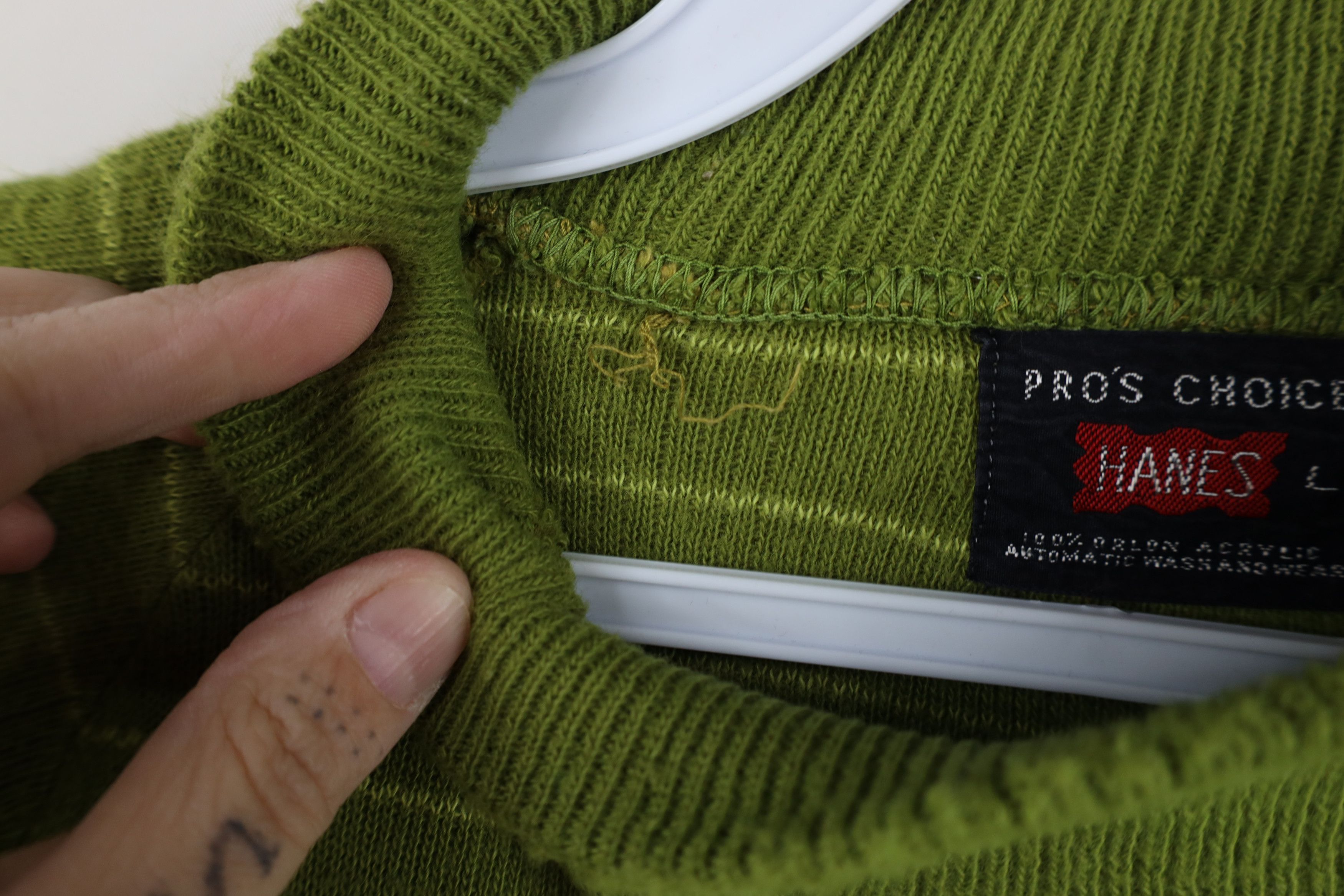 Hanes Vintage 50s 60s Hanes Pro Choice Sweater Avocado Green USA Size US L / EU 52-54 / 3 - 5 Thumbnail