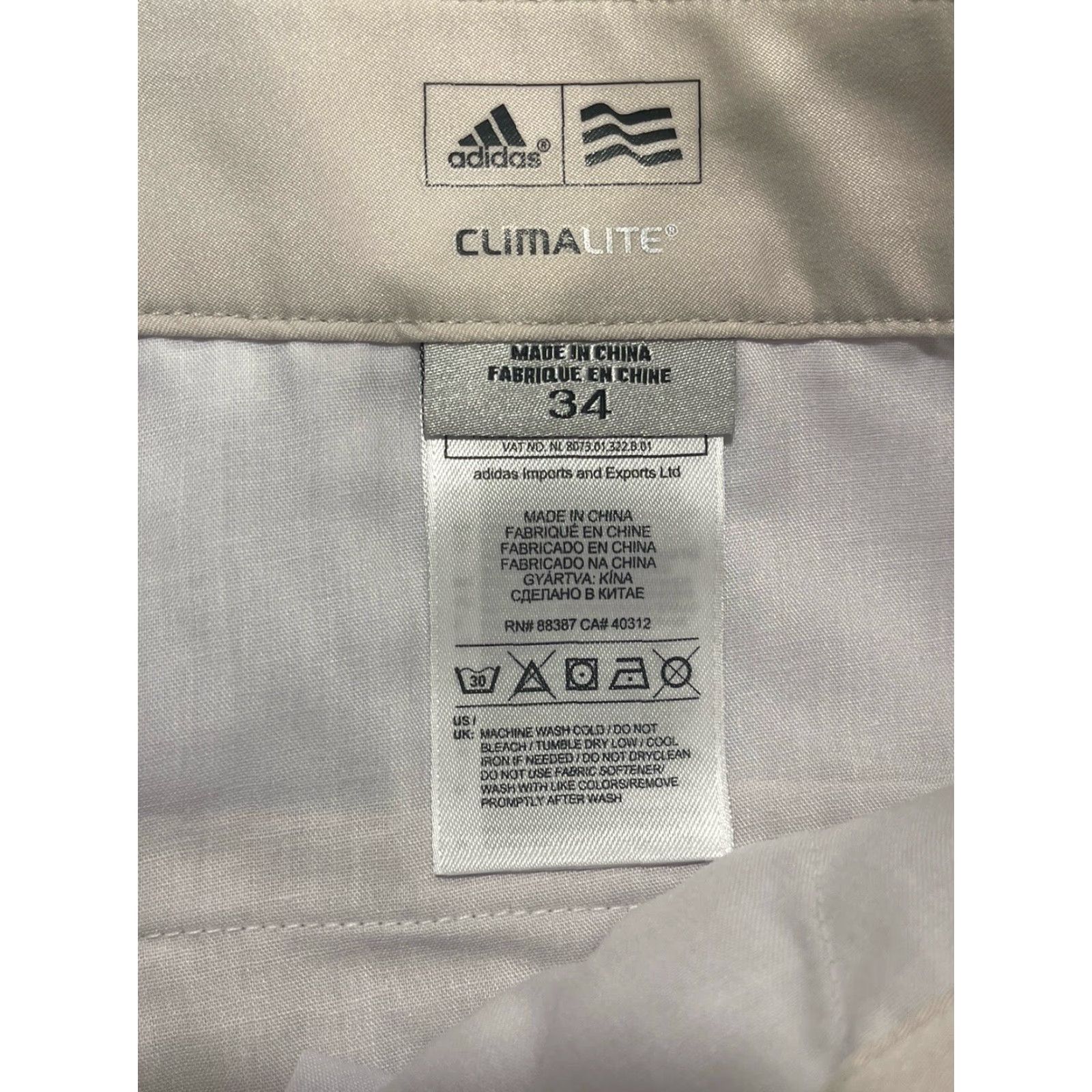 Adidas VINTAGE Adidas Men’s Golf Shorts Chino Casual 35 Inch Beige 11-Inch Inseam NWT Size US 35 - 4 Thumbnail