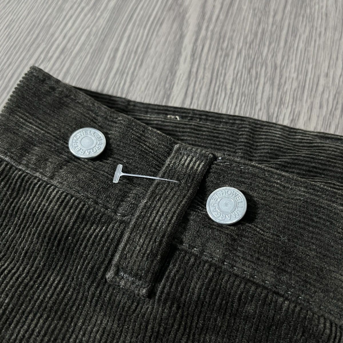 Margaret Howell Edwin x Margaret Howell Green Carduroy Pant Buckel Back Lgb Size US 29 - 11 Thumbnail