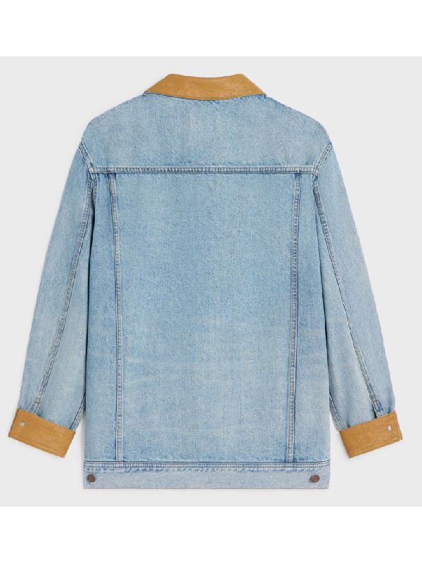 Celine o1bcso1str0925 2Q861967W Trucker Jacket in Blue Eclipse Size M / US 6-8 / IT 42-44 - 2 Thumbnail