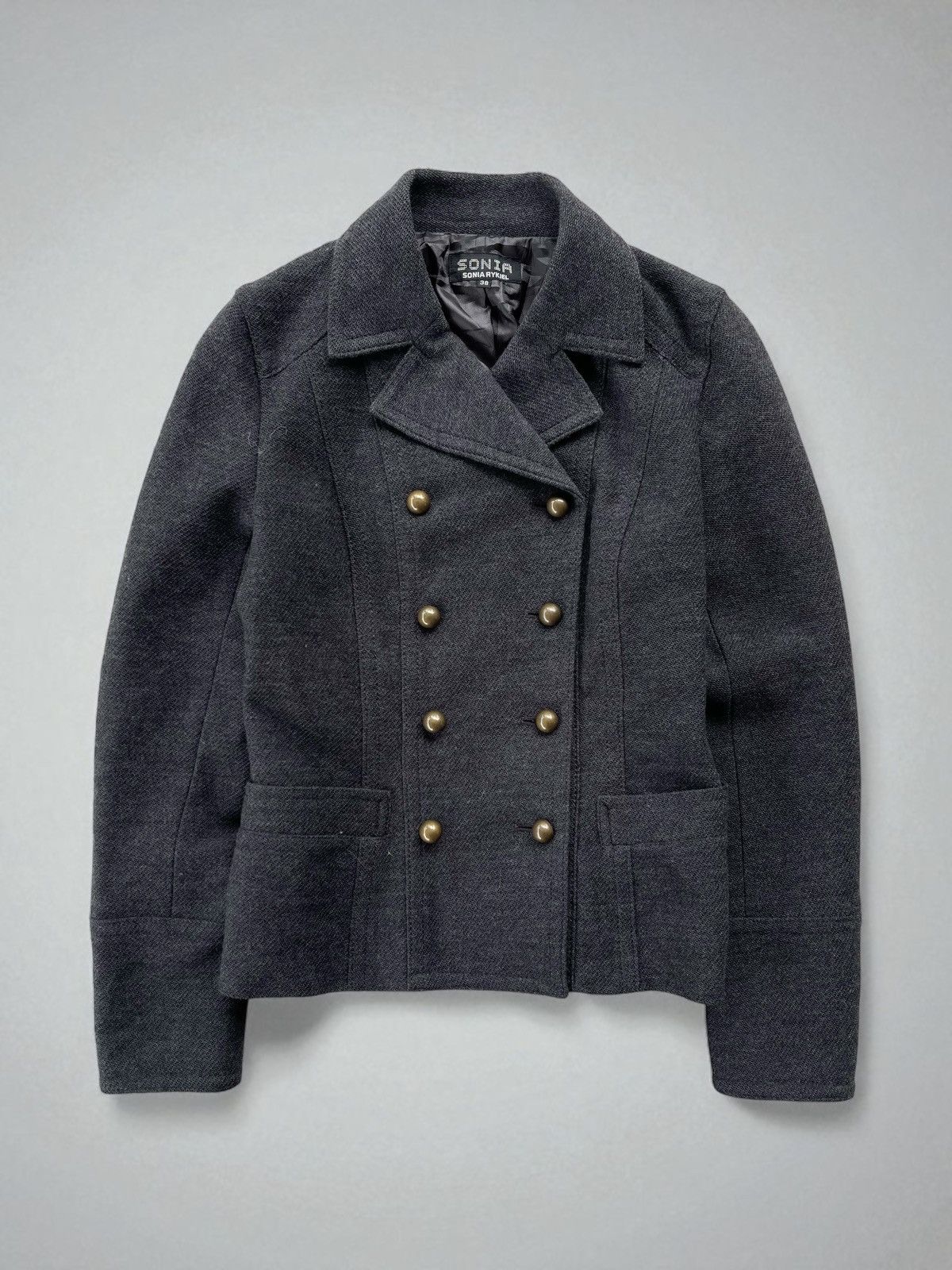Sonia Rykiel SONIA RYKIEL WOMEN'S WOOL DOUBLE BREASTED COAT/JACKET Size S / US 4 / IT 40 - 1 Thumbnail
