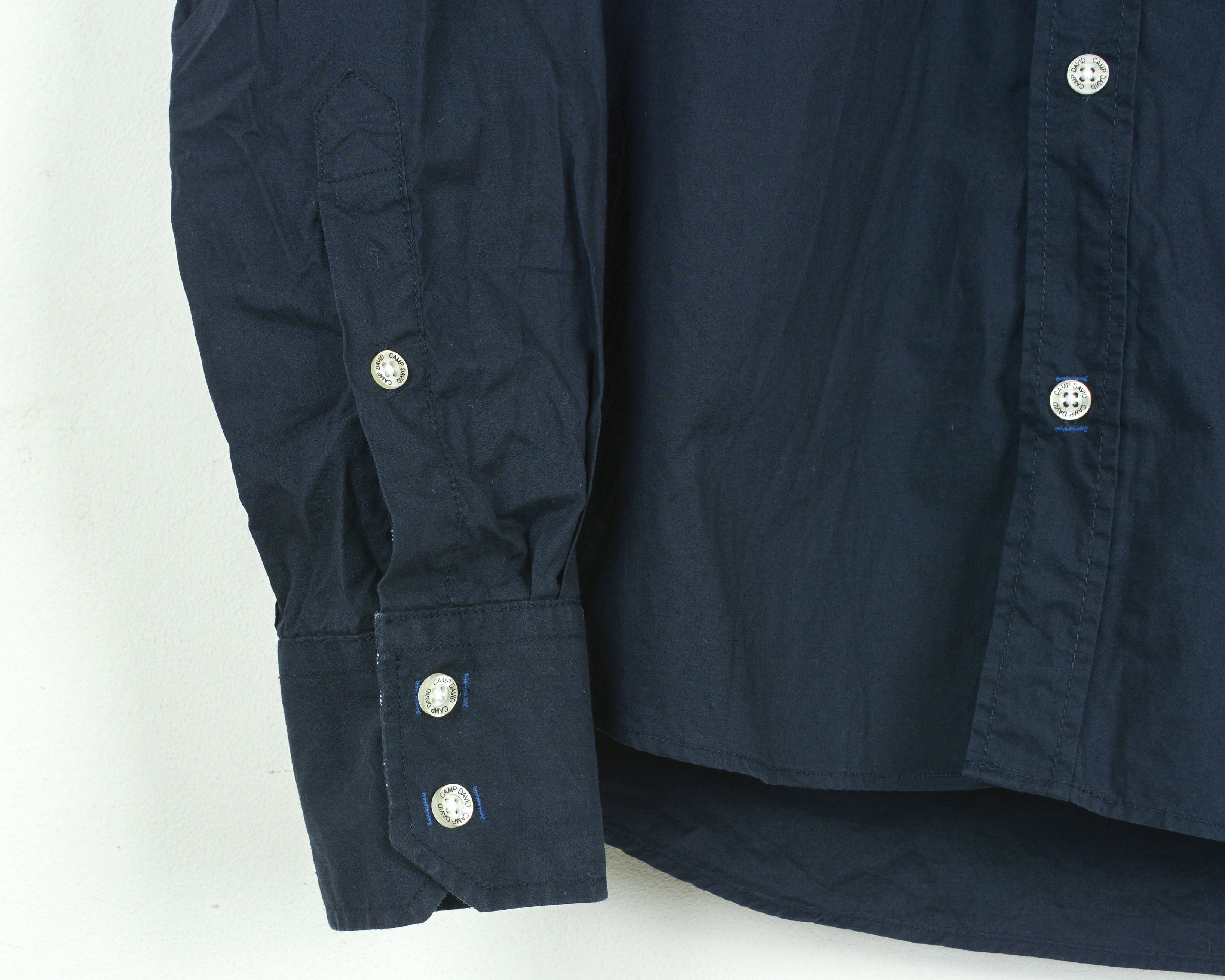 Camp David Shirt M Muscle Fit High Quality Casual Button Up Cotton navy Size US M / EU 48-50 / 2 - 5 Thumbnail