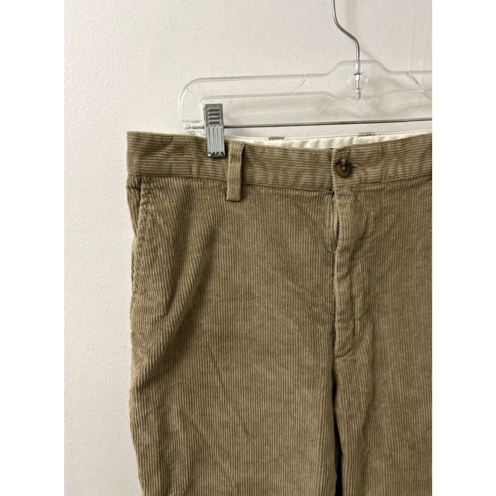 Vintage LL Bean Corduroy Pants Mens 33x28 Tan Stretch YKK Classic Fit 502835 Khakis Pants Men Beige Straight Front 5-Pocket Casual Workwear Vintage No N/A Size US 33 - 4 Thumbnail