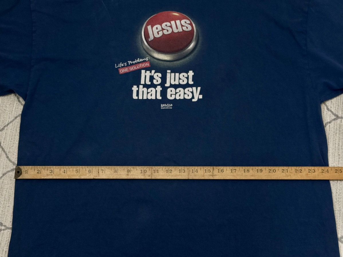 Other Vintage Y2K Kerusso “It’s Just That Easy” Jesus T-Shirt Size US XXL / EU 58 / 5 - 8 Thumbnail