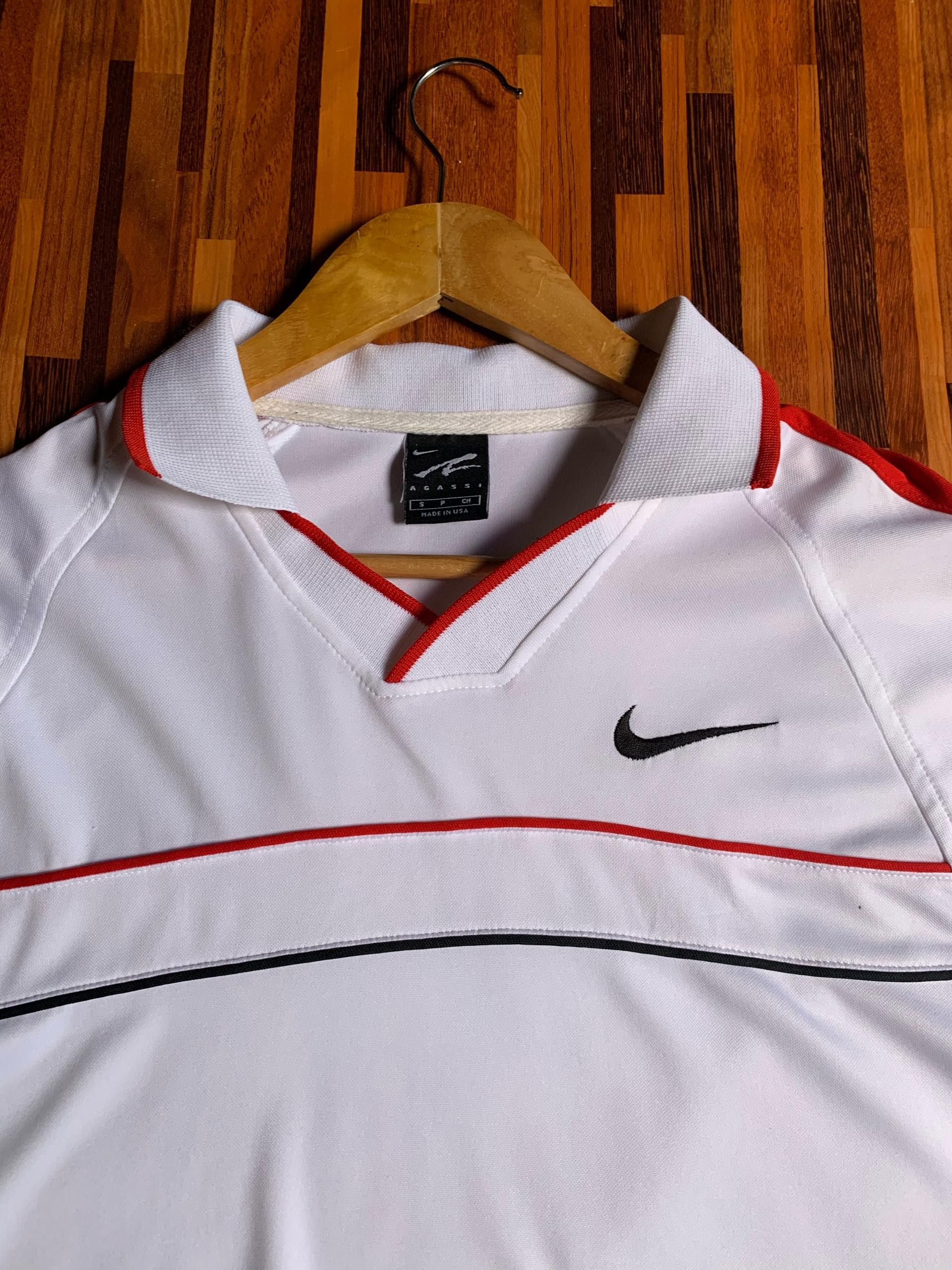 Nike made in usa 90s Nike Challenge Andre Agassi Rare 90s Tenis Size US L / EU 52-54 / 3 - 3 Thumbnail