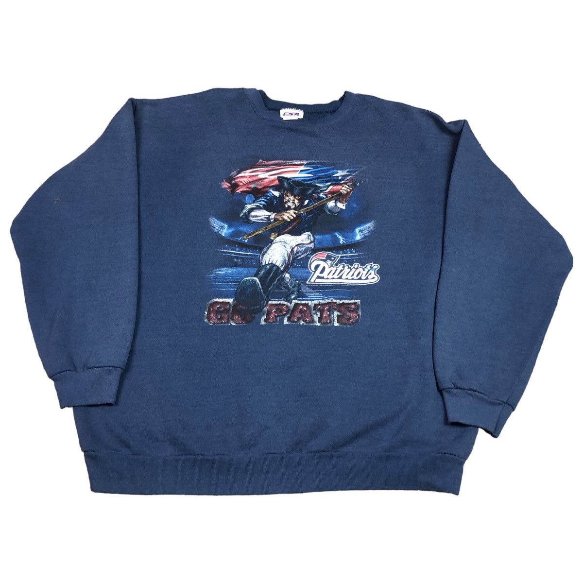 CustomCat New England Patriots Vintage NFL Crewneck Sweatshirt Red / XL