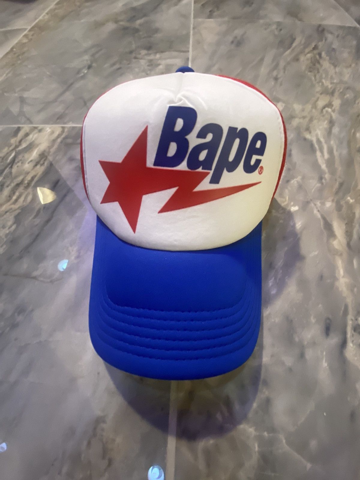 image of Bape Sta Mesh Cap in Red, Men's