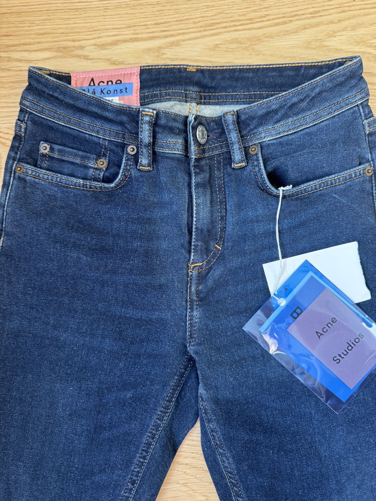 Acne Studios Acne Studios Blå Konst 'Climb' Skinny Jeans Size 25" / US 0 / IT 36 - 1 Thumbnail