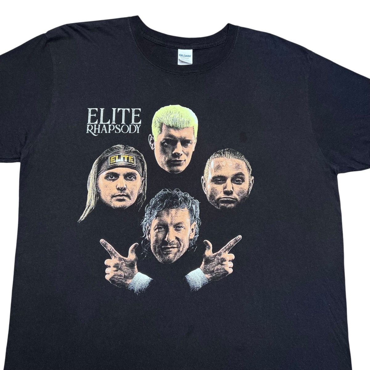 Other AEW Elite Rhapsody Young Bucks Cody Rhodes Kenny Omega Tee Size US XL / EU 56 / 4 - 5 Thumbnail