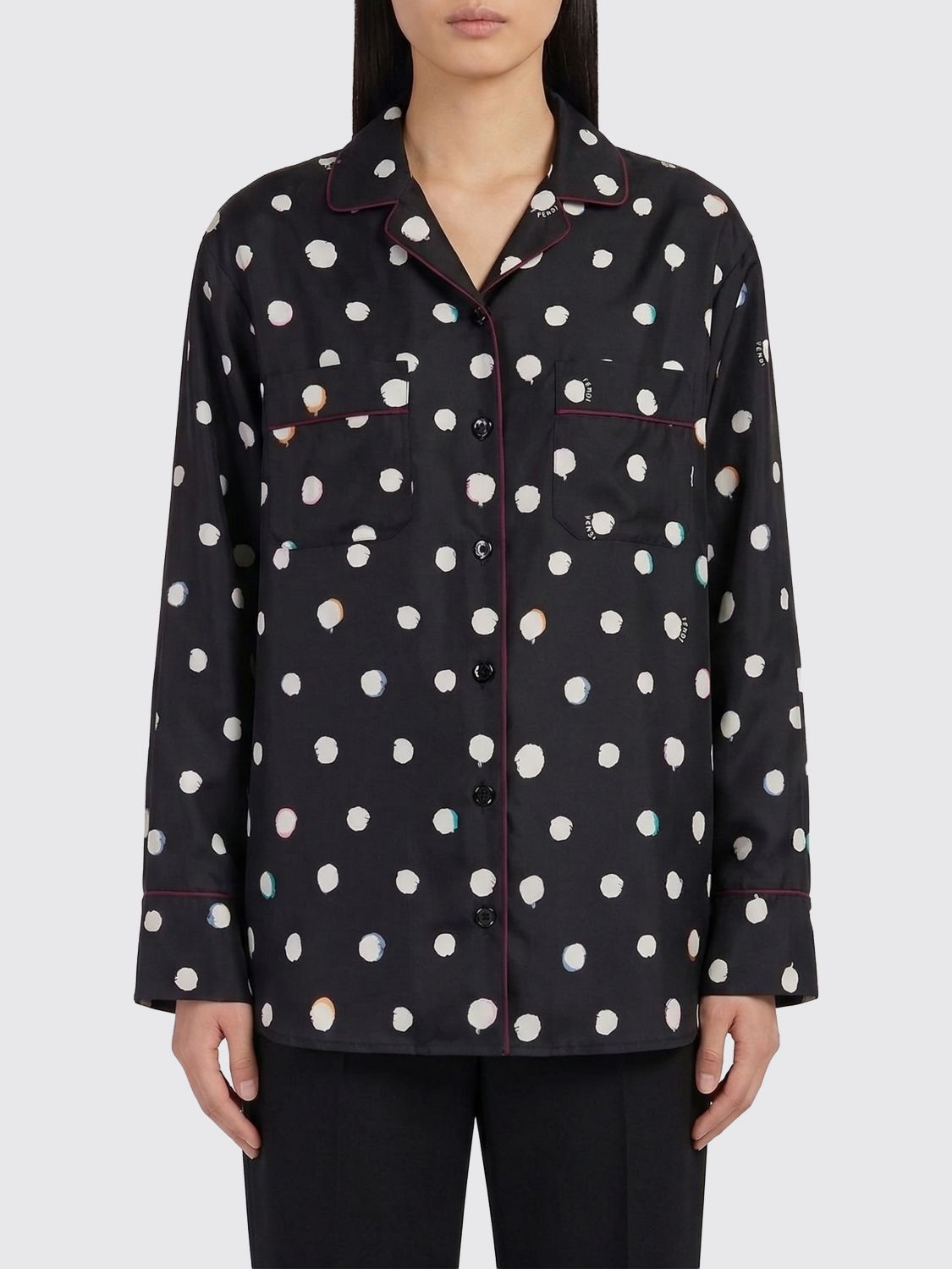 Fendi Fendi Shirt Woman Black Size L / US 10 / IT 46 - 1 Thumbnail