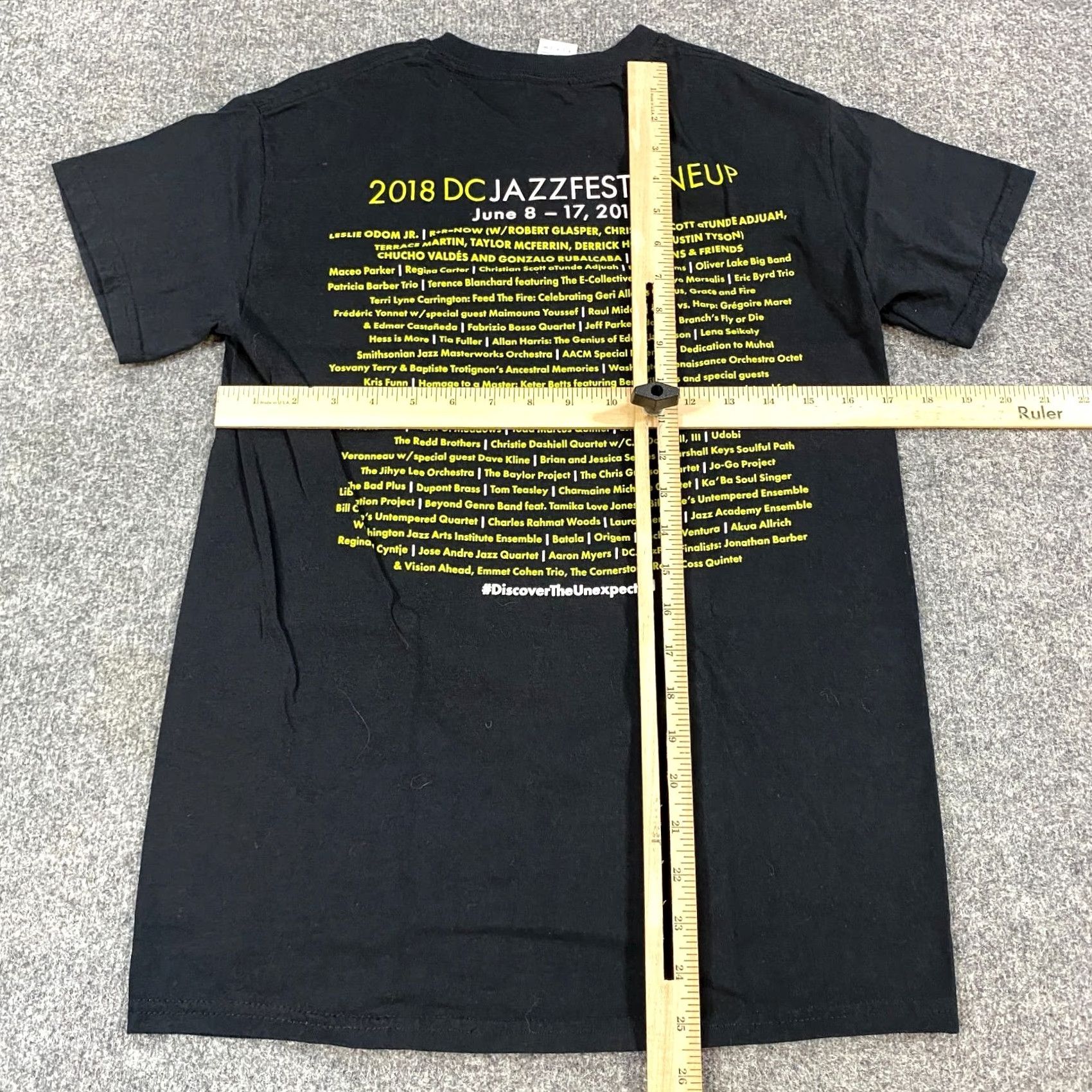 Gildan DC Jazzfest T-shirt S Black Cotton Double-Sided 2018 Robert Glasper Atunde Mens Size US S / EU 44-46 / 1 - 3 Thumbnail
