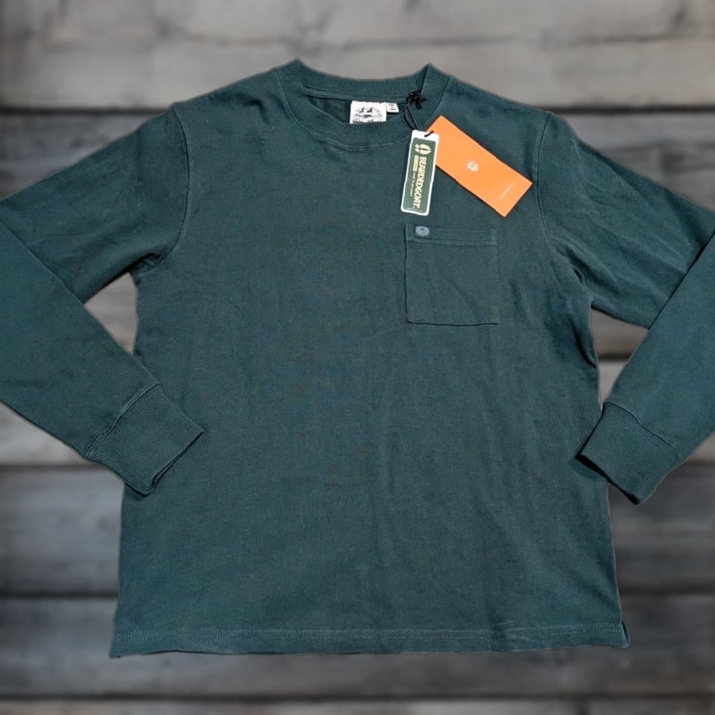 Vintage NWT Bearded Goat Shirt Women Sz S Long Sleeve Pocket Tee Forest Green Size S / US 4 / IT 40 - 1 Thumbnail