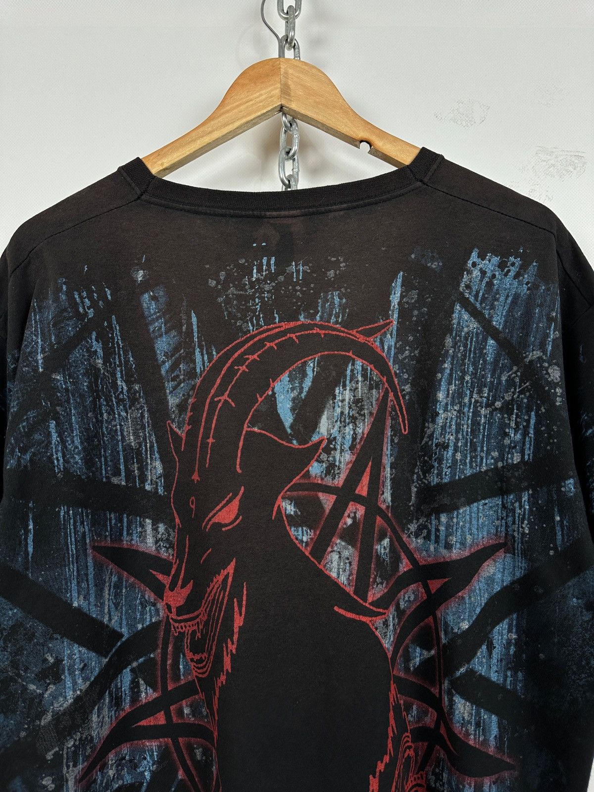 Band Tees Vintage Slipknot All Over Print Faded Black Band T-Shirt Size US XL / EU 56 / 4 - 14 Thumbnail