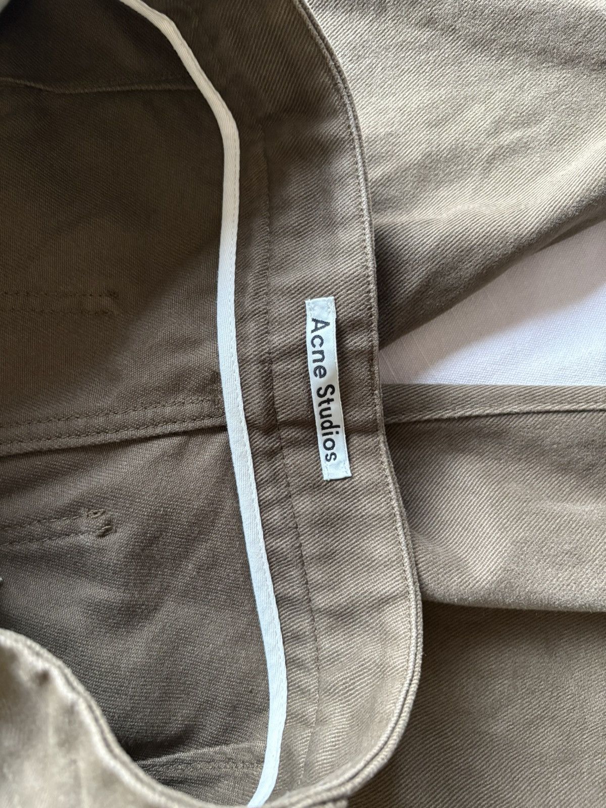 Acne Studios Acne Studios Workwear Twill Trousers Olive Green Size US 31 - 3 Thumbnail