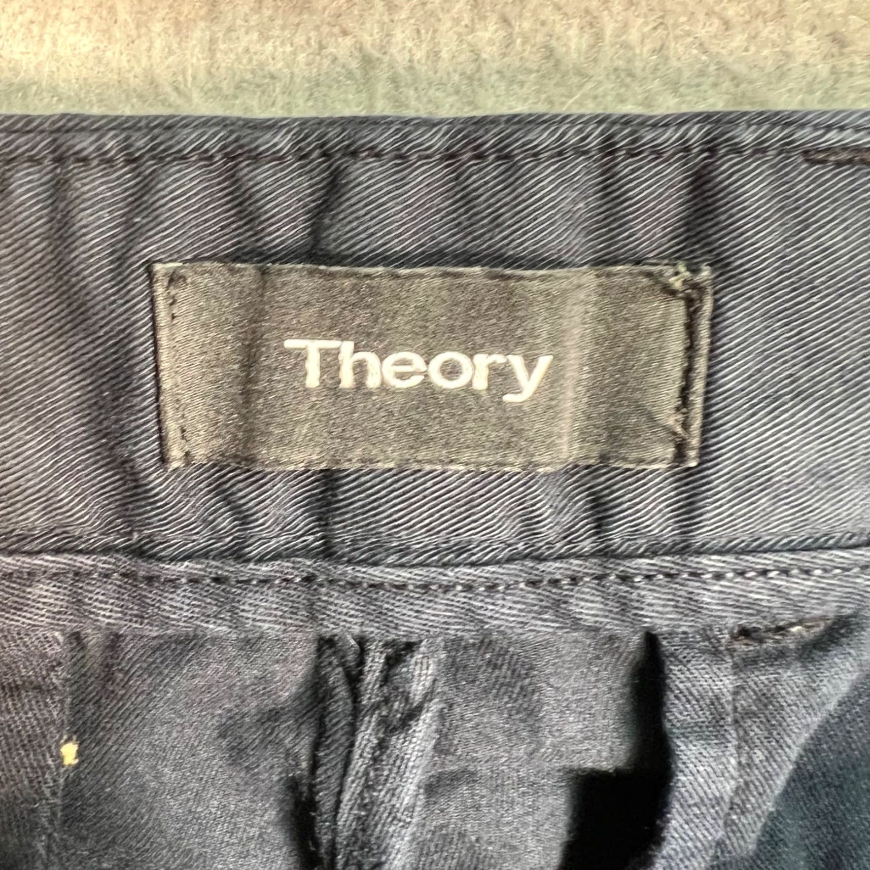 Theory Theory Womens Size 31 Slim Fit Navy Cotton Trousers Chino Pants Size 24" / US 00 / IT 34 - 3 Thumbnail