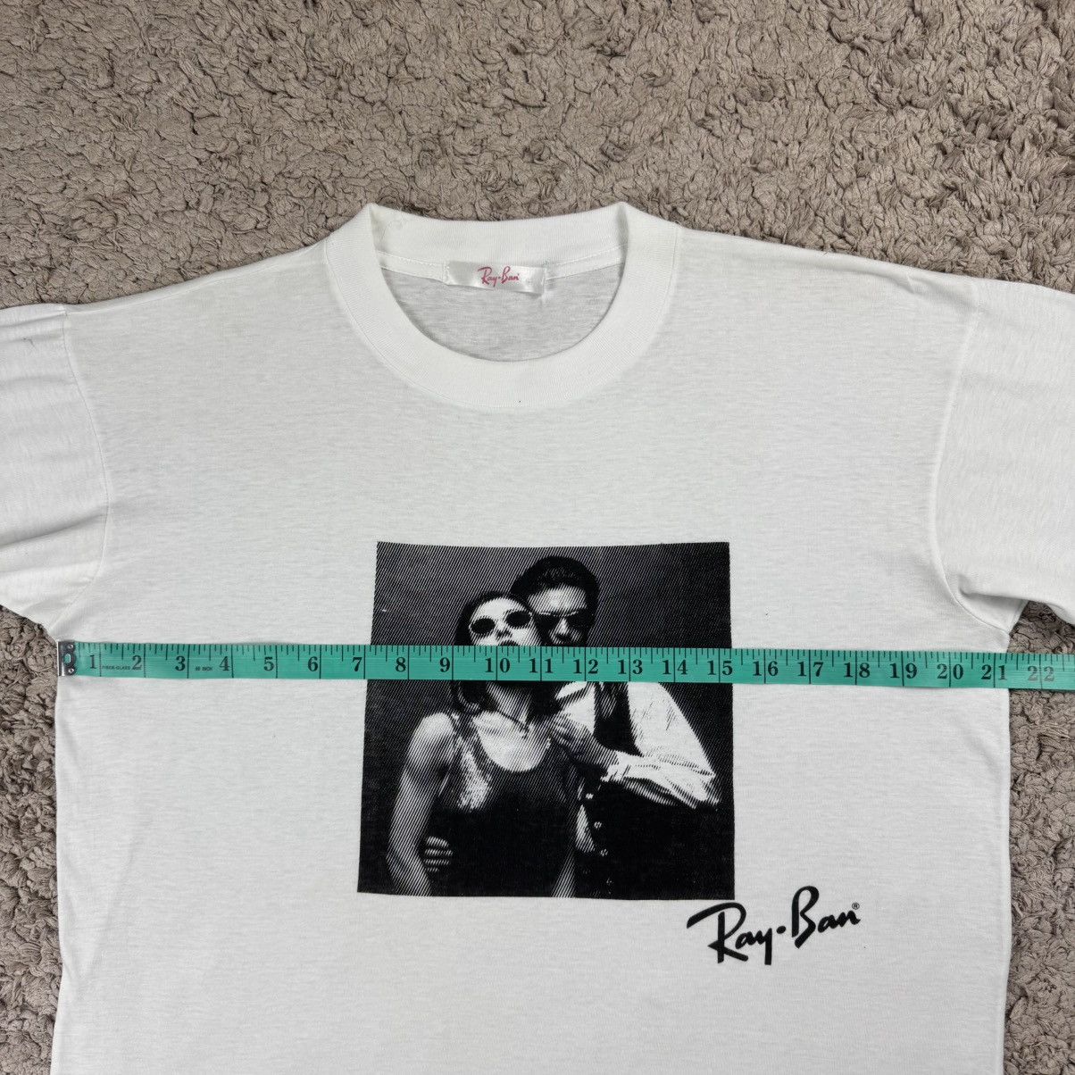 RayBan Vintage 90s Ray-ban Couple Graphic Promo T-shirt Size US M / EU 48-50 / 2 - 14 Thumbnail