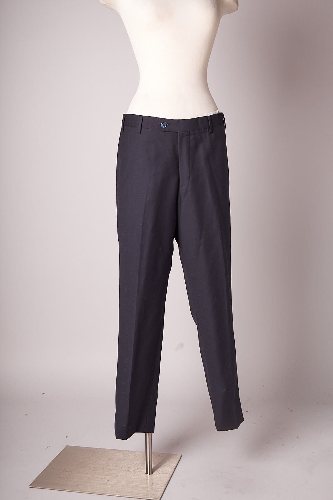 Vintage 1990s Giovanni Bresciani Super 150’s Navy Blue Slim Fit Suit Size 40R - 9 Thumbnail