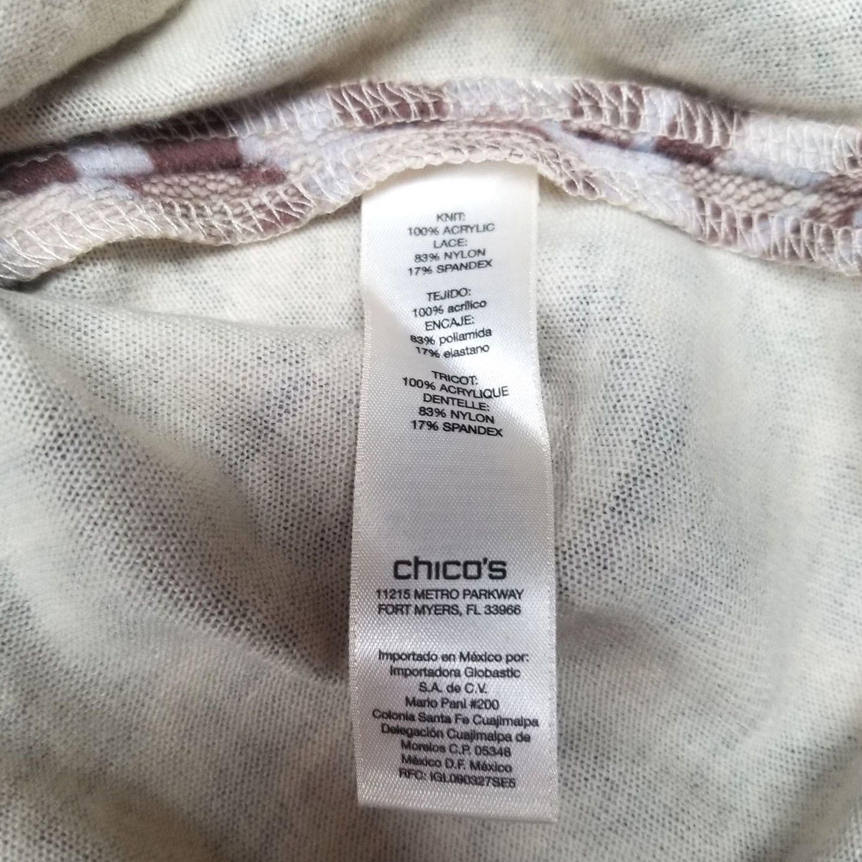 Vintage Chico's Womens Wrap Front Blazer Jacket Lace Knitted Animal Print Beige Brown Blazer Women Open Front Regular Size 2 White Beige Size XS / US 0-2 / IT 36-38 - 4 Thumbnail