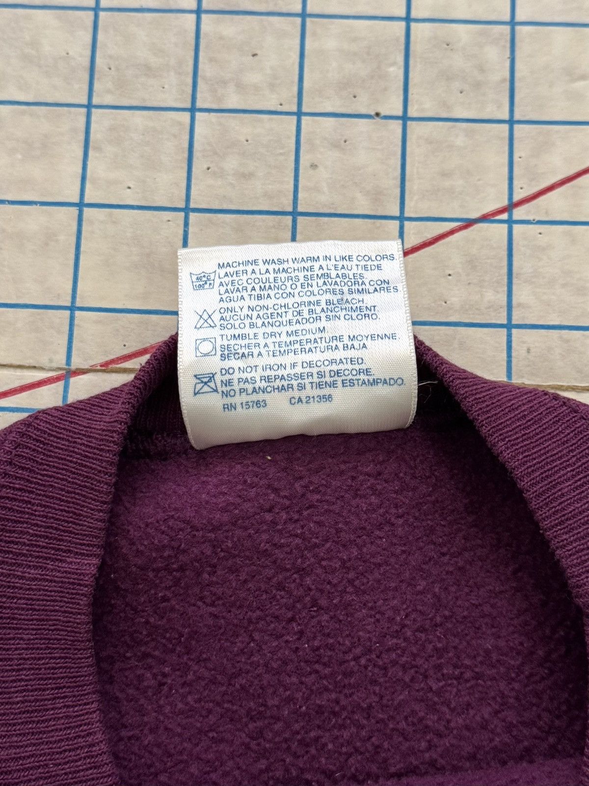 Hanes Vintage Hanes Premium Burgundy Striped Crewneck XL USA Made Size US XL / EU 56 / 4 - 7 Thumbnail