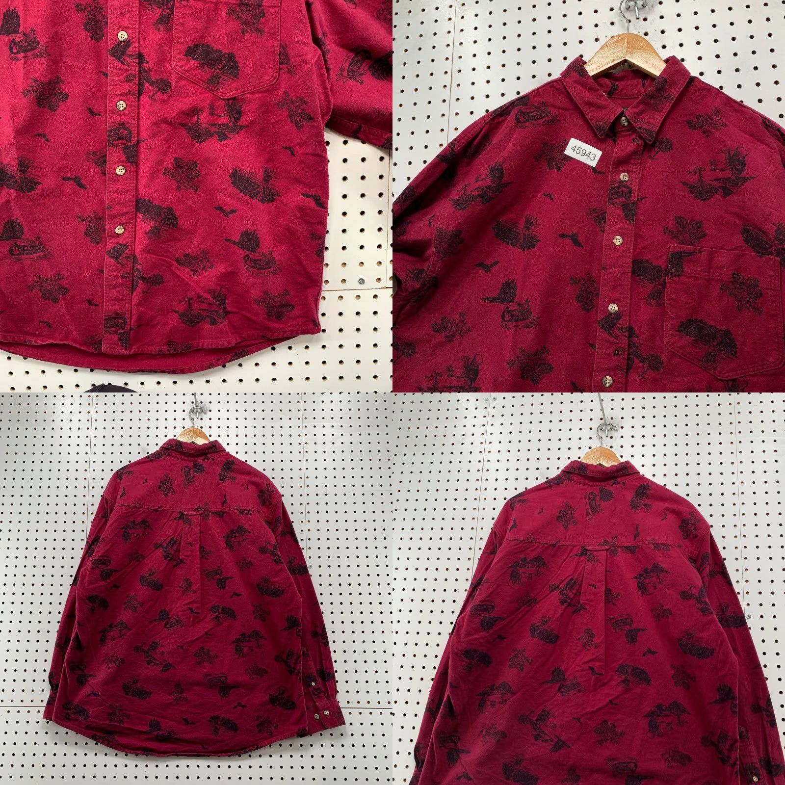 Eddie Bauer VINTAGE Eddie Bauer Button Shirt Mens XL 80s Red Fishing Hunting 90s Made USA Size US XL / EU 56 / 4 - 9 Thumbnail