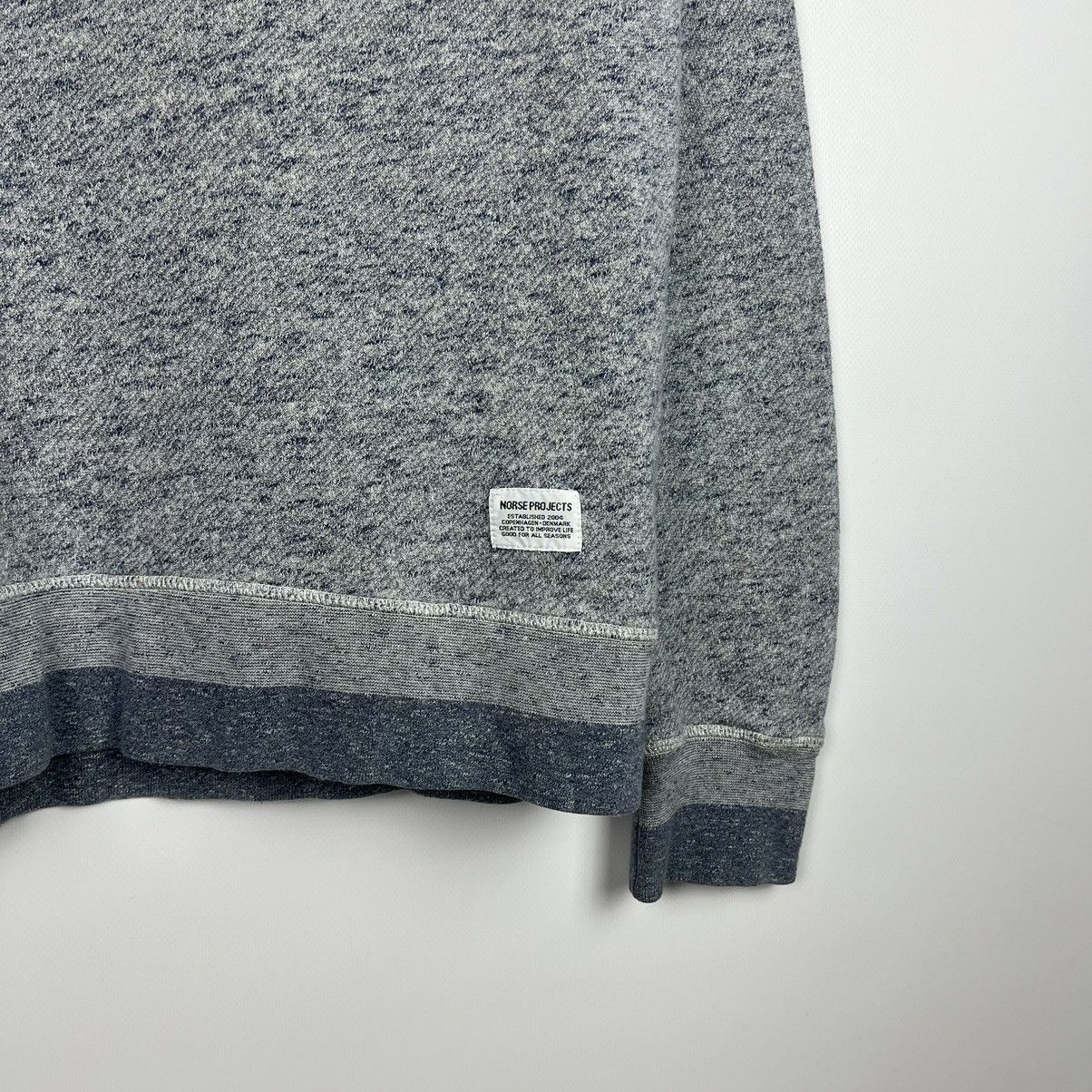Norse Projects Designer Norse Project Textured Sweatshirt Basic Blue Raglan Size US S / EU 44-46 / 1 - 2 Thumbnail