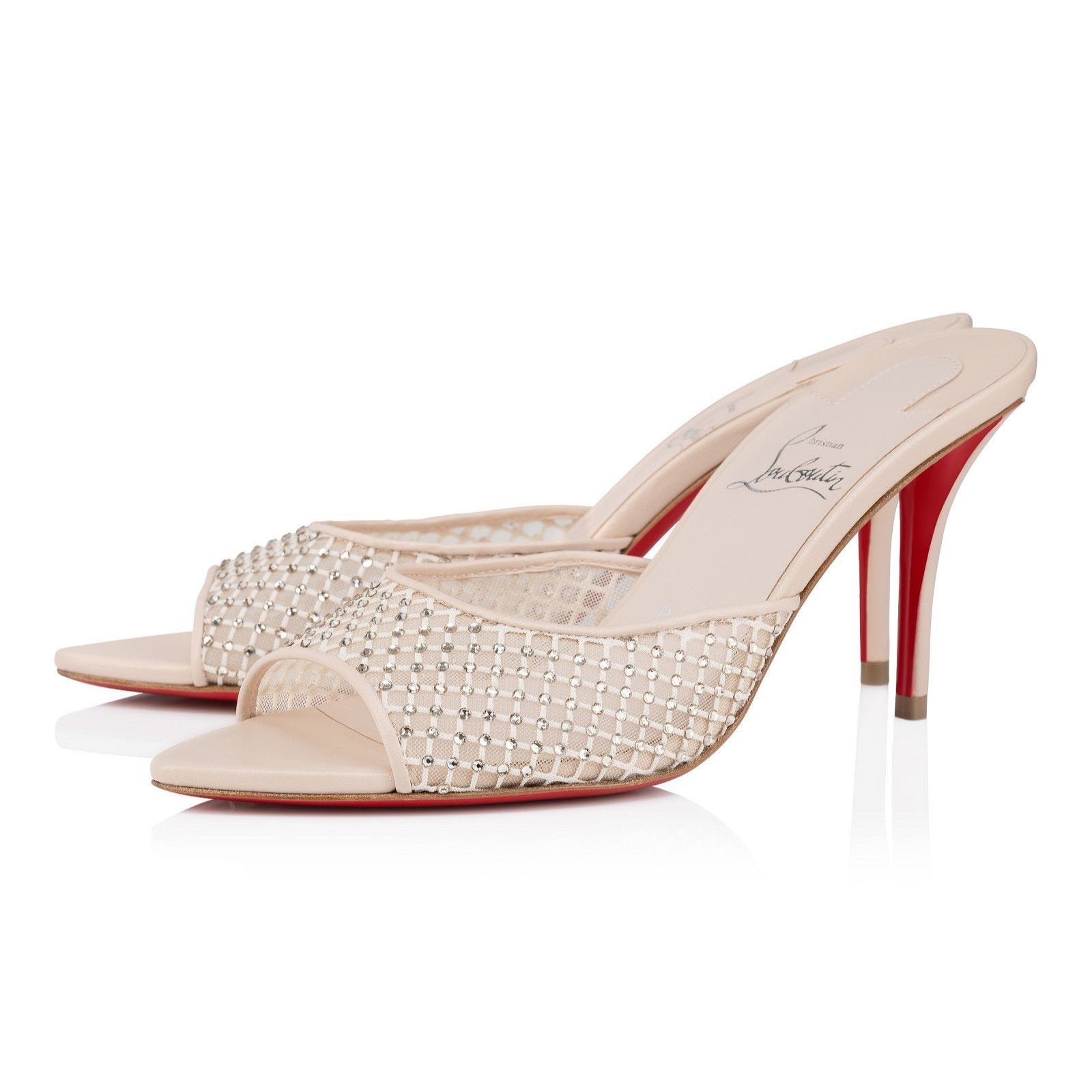 Christian Louboutin Christian Louboutin Apostropha Mule Mesh Strass 80 Size US 8 / IT 38 - 1 Thumbnail