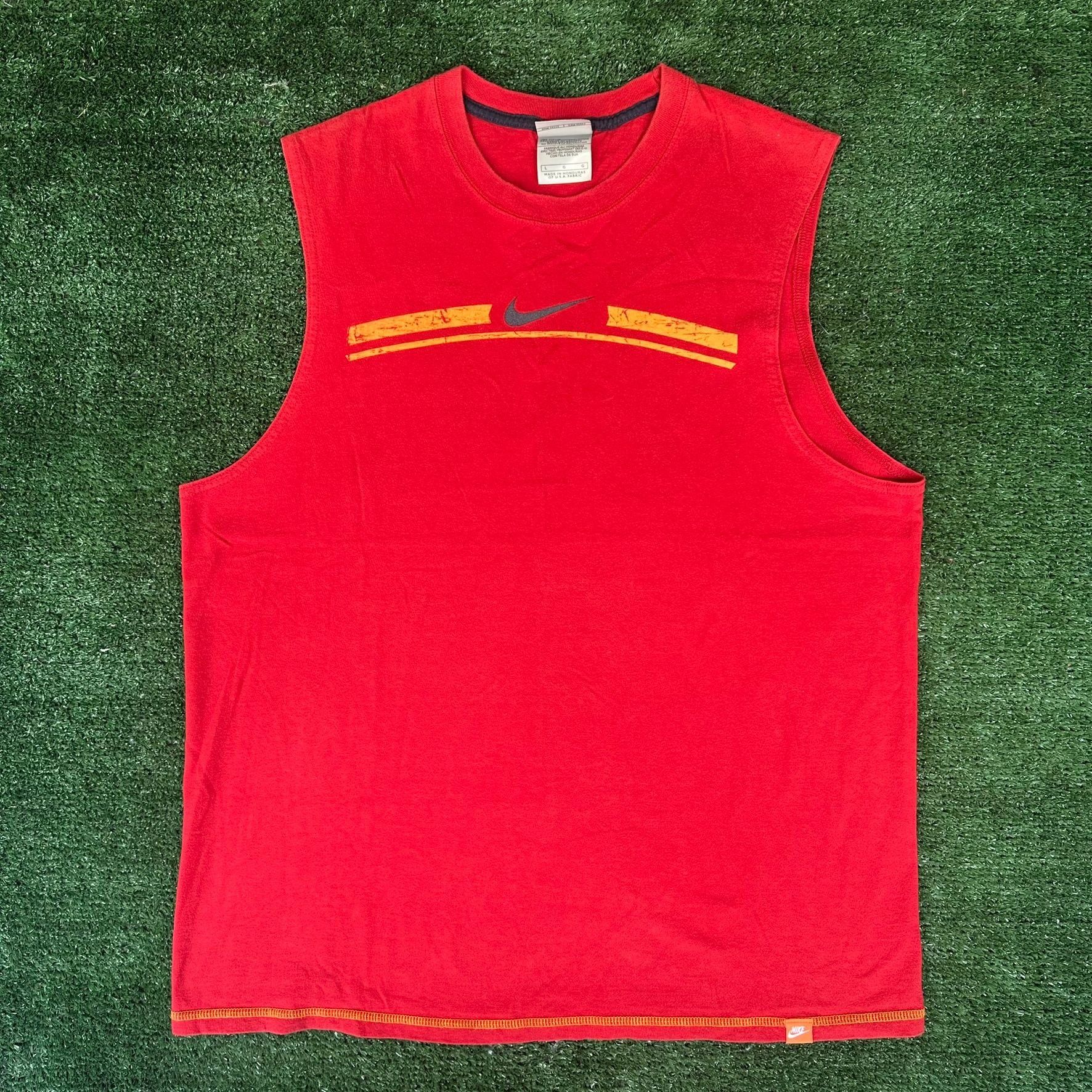 Nike Vintage Y2K Nike Center Swoosh Muscle Shirt Sleeveless Tank Size US L / EU 52-54 / 3 - 1 Thumbnail